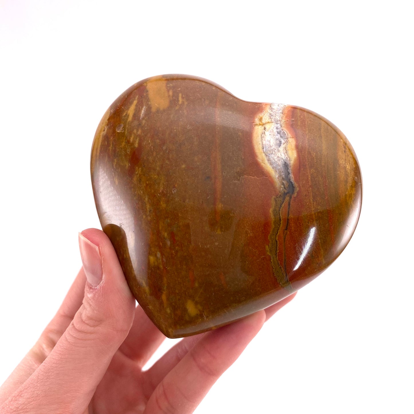 Yellow Jasper Heart, jasper heart, crystal heart, heart shaped crystal, yellow jasper palm stone