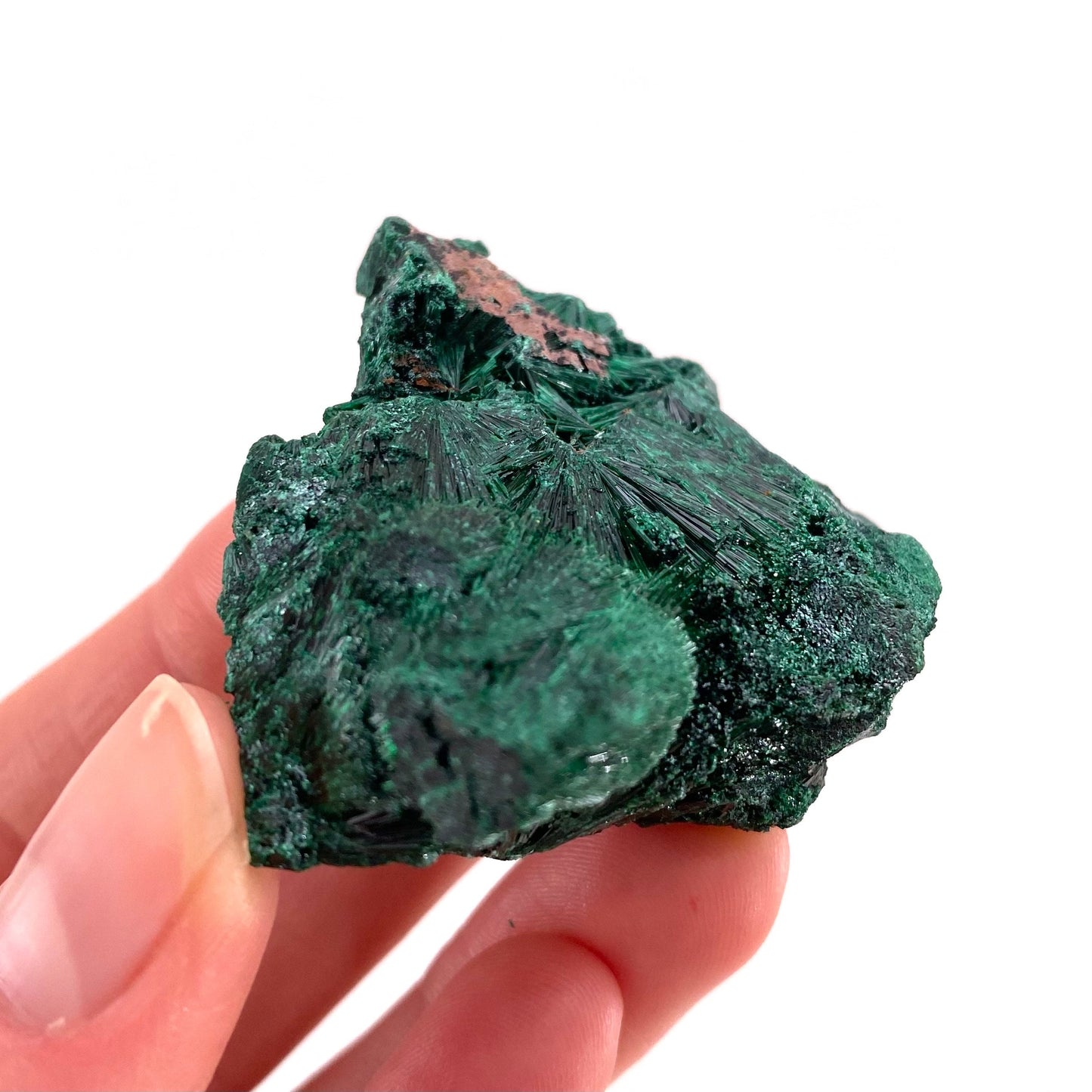 Fibrous Velvet Malachite Specimen (Congo), natural malachite, velvet malachite, malachite crystal