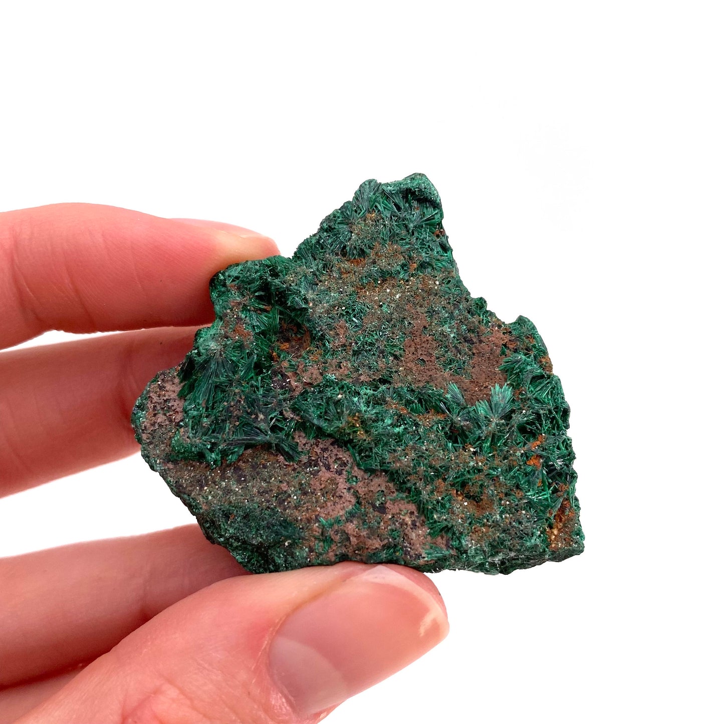 Fibrous Velvet Malachite Specimen (Congo), natural malachite, velvet malachite, malachite crystal