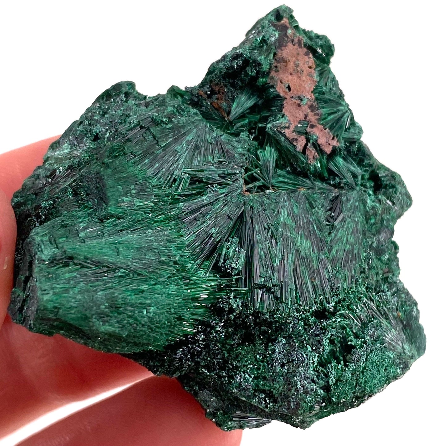 Fibrous Velvet Malachite Specimen (Congo), natural malachite, velvet malachite, malachite crystal