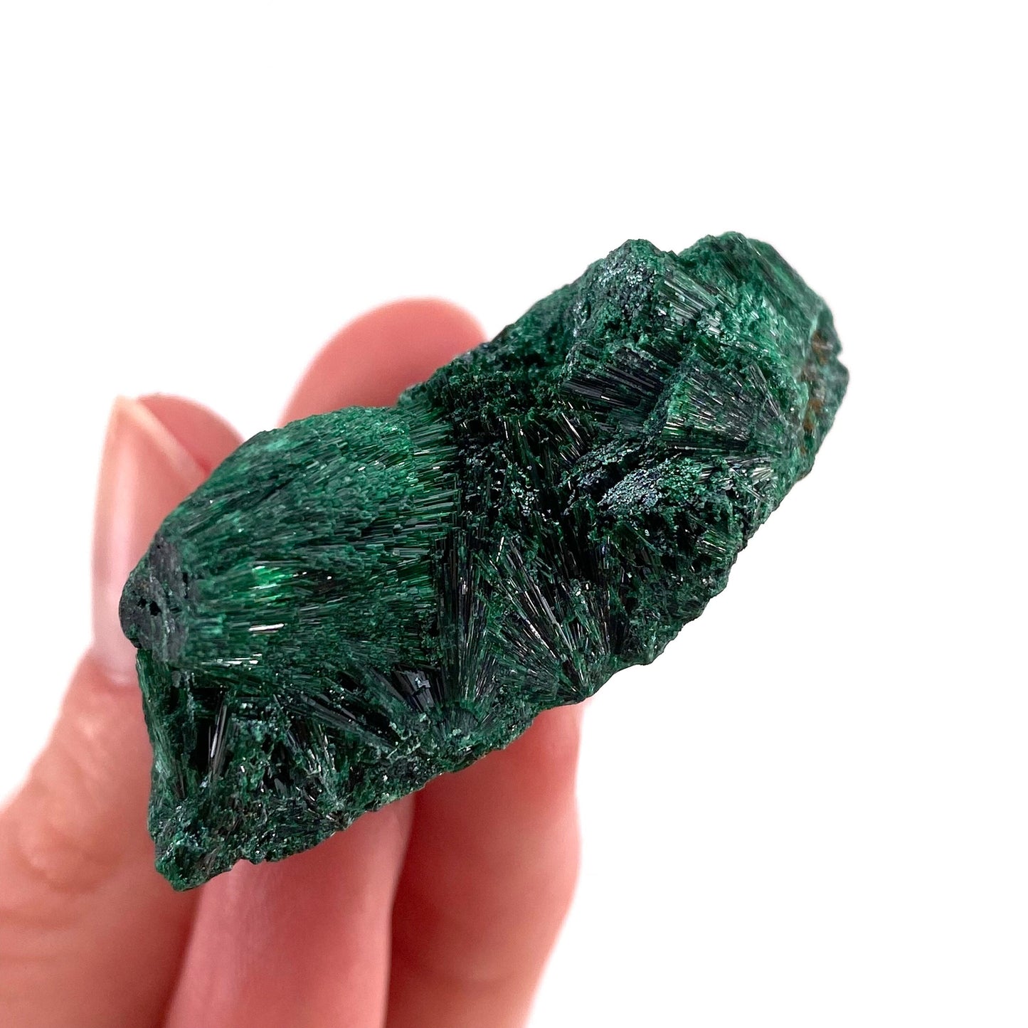 Fibrous Velvet Malachite Specimen (Congo), natural malachite, velvet malachite, malachite crystal