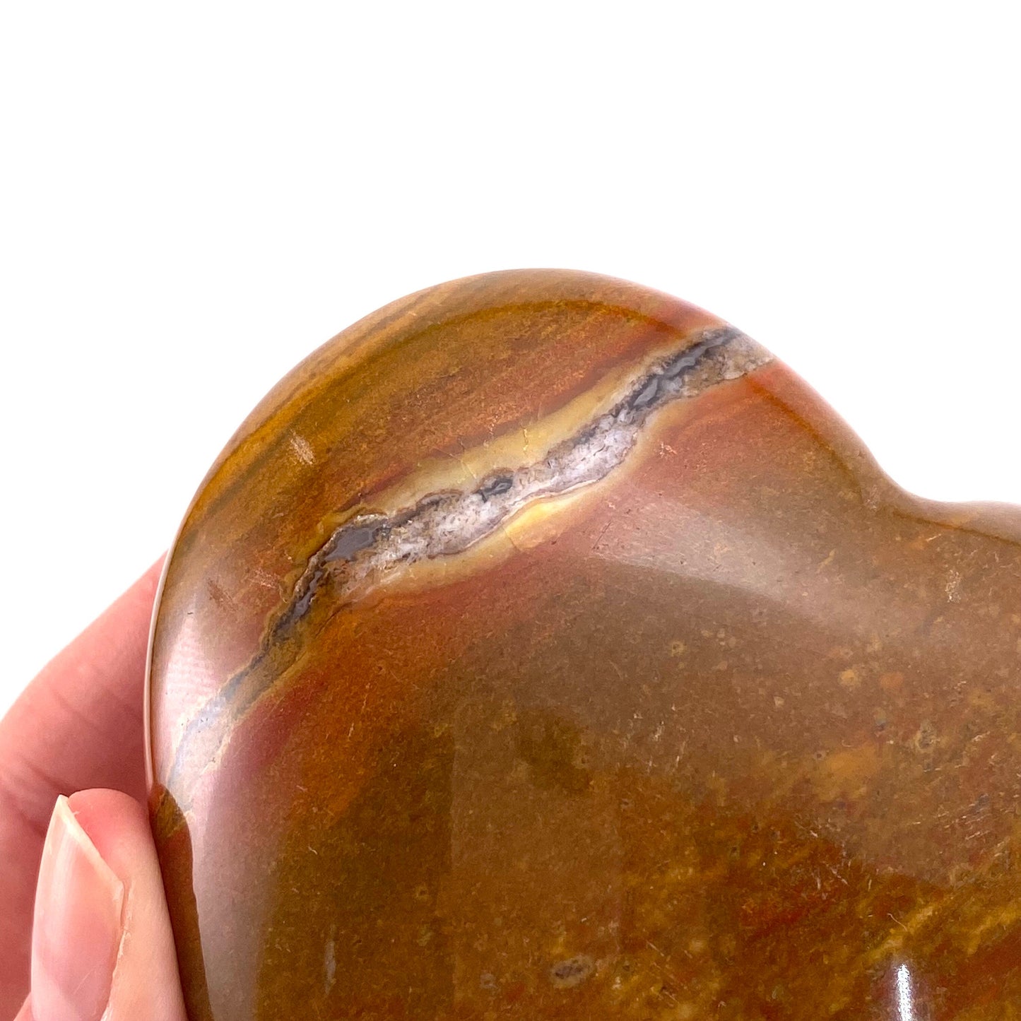Yellow Jasper Heart, jasper heart, crystal heart, heart shaped crystal, yellow jasper palm stone