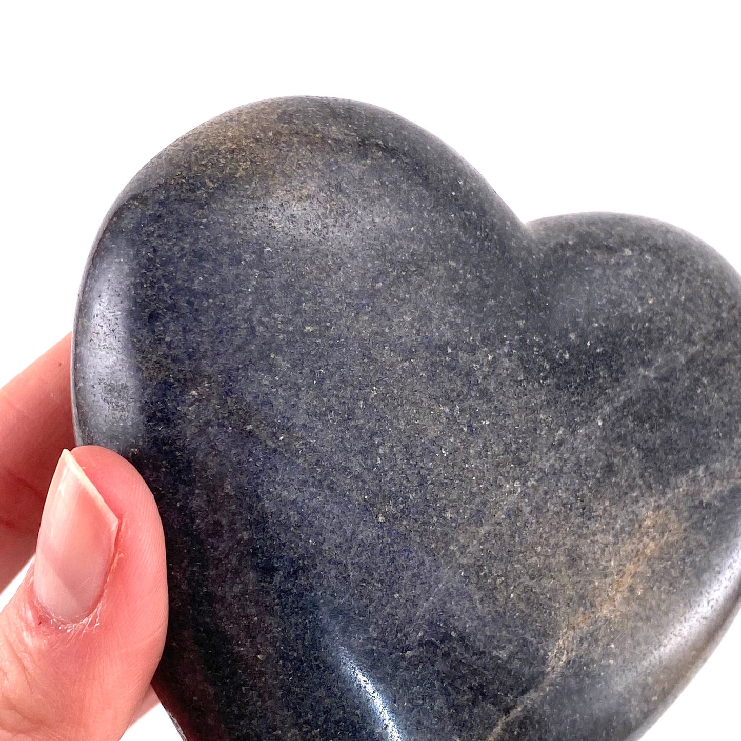 Lazulite Heart, crystal heart, Lazulite palm stone, lazulite palmstone, pocket stone, lazulite