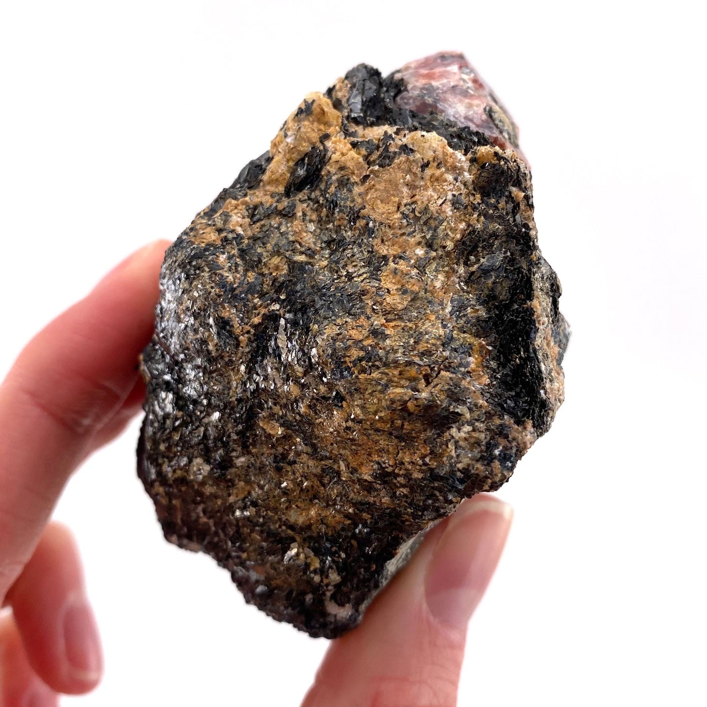 Red Zircon on Matrix (Pakistan) | natural red zircon, raw zircon, zircon crystal, natural crystal, mineral specimen, rare crystals