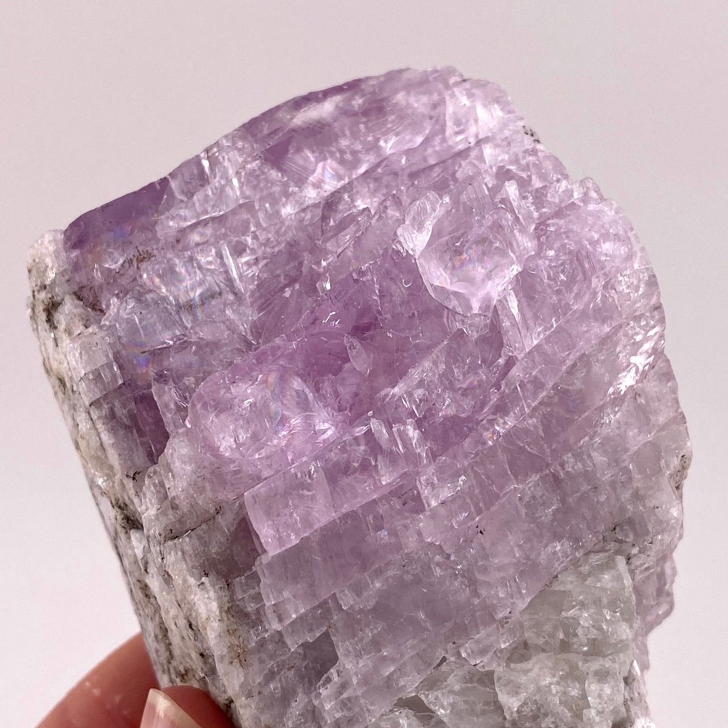 Gemmy Lavender Kunzite (Pakistan), pink kunzite specimen, spodumene, kunzite crystal, raw kunzite, mineral specimen