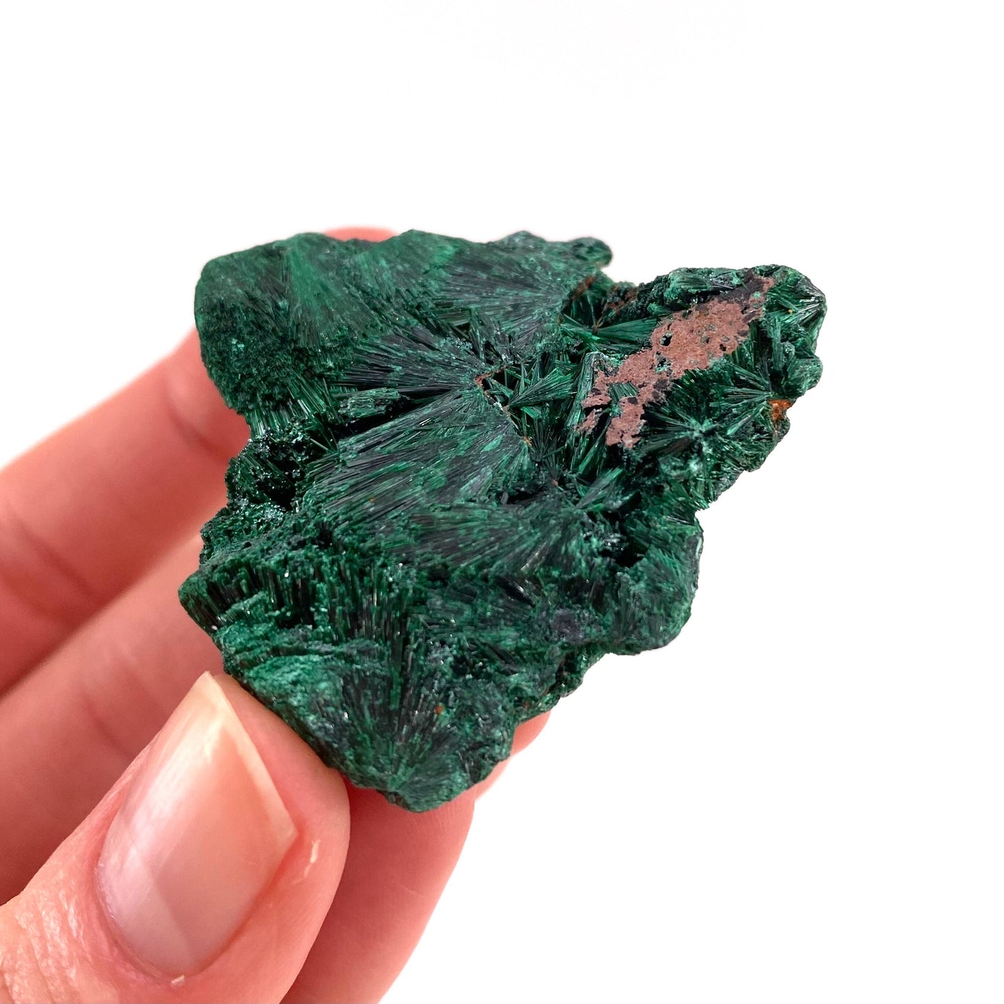 Fibrous Velvet Malachite Specimen (Congo), natural malachite, velvet malachite, malachite crystal