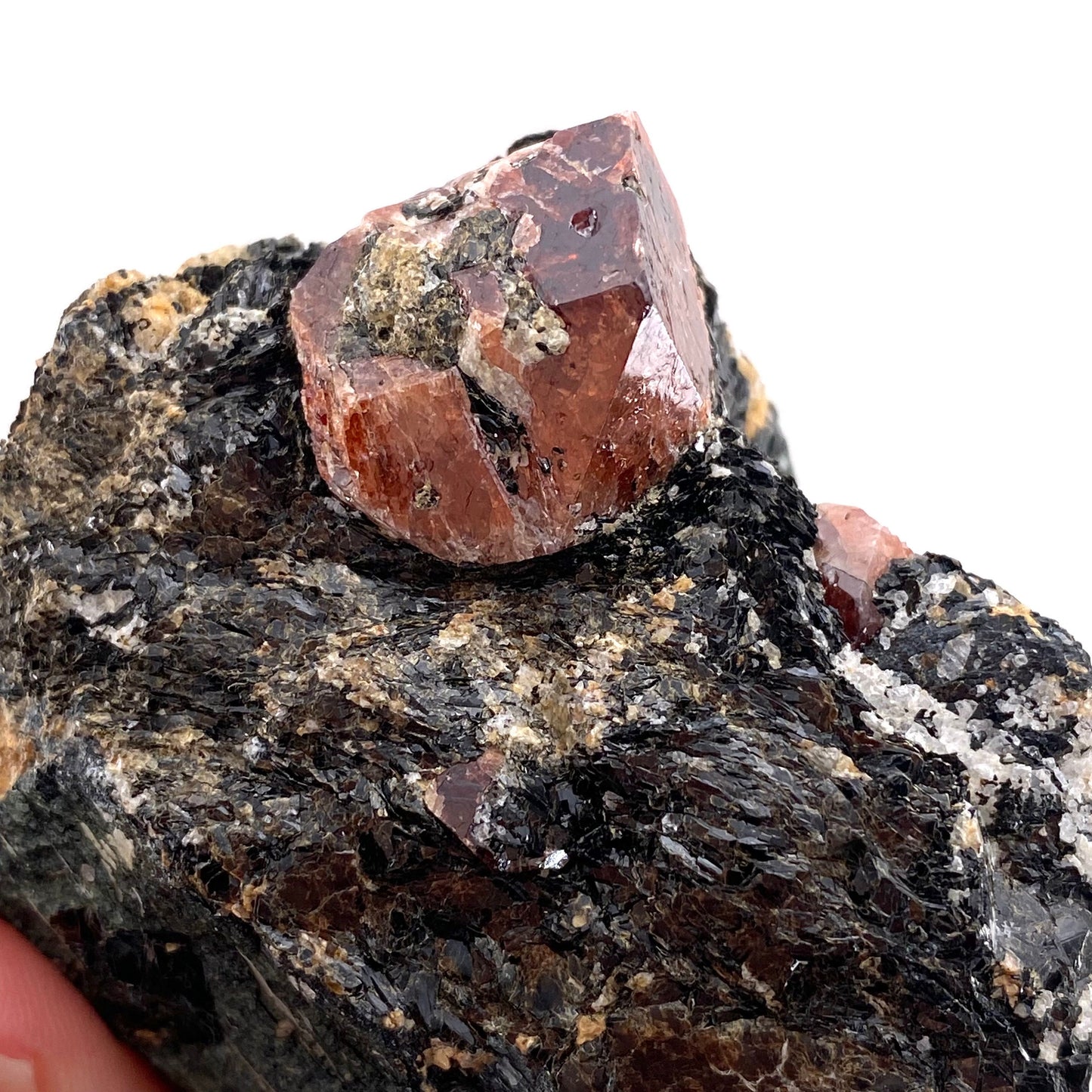 Red Zircon on Matrix (Pakistan) | natural red zircon, raw zircon, zircon crystal, natural crystal, mineral specimen, rare crystals