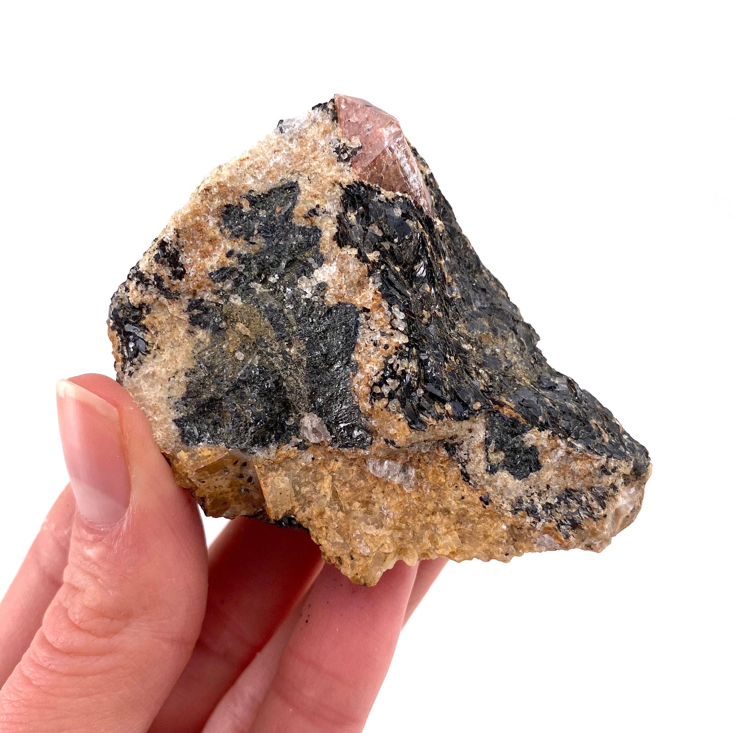 Red Zircon on Matrix (Pakistan) | natural red zircon, raw zircon, zircon crystal, natural crystal, mineral specimen, rare crystals