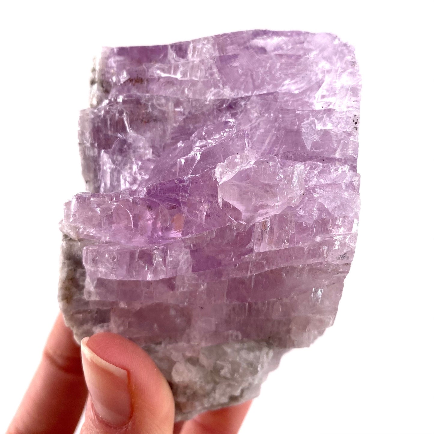 Gemmy Lavender Kunzite (Pakistan), pink kunzite specimen, spodumene, kunzite crystal, raw kunzite, mineral specimen