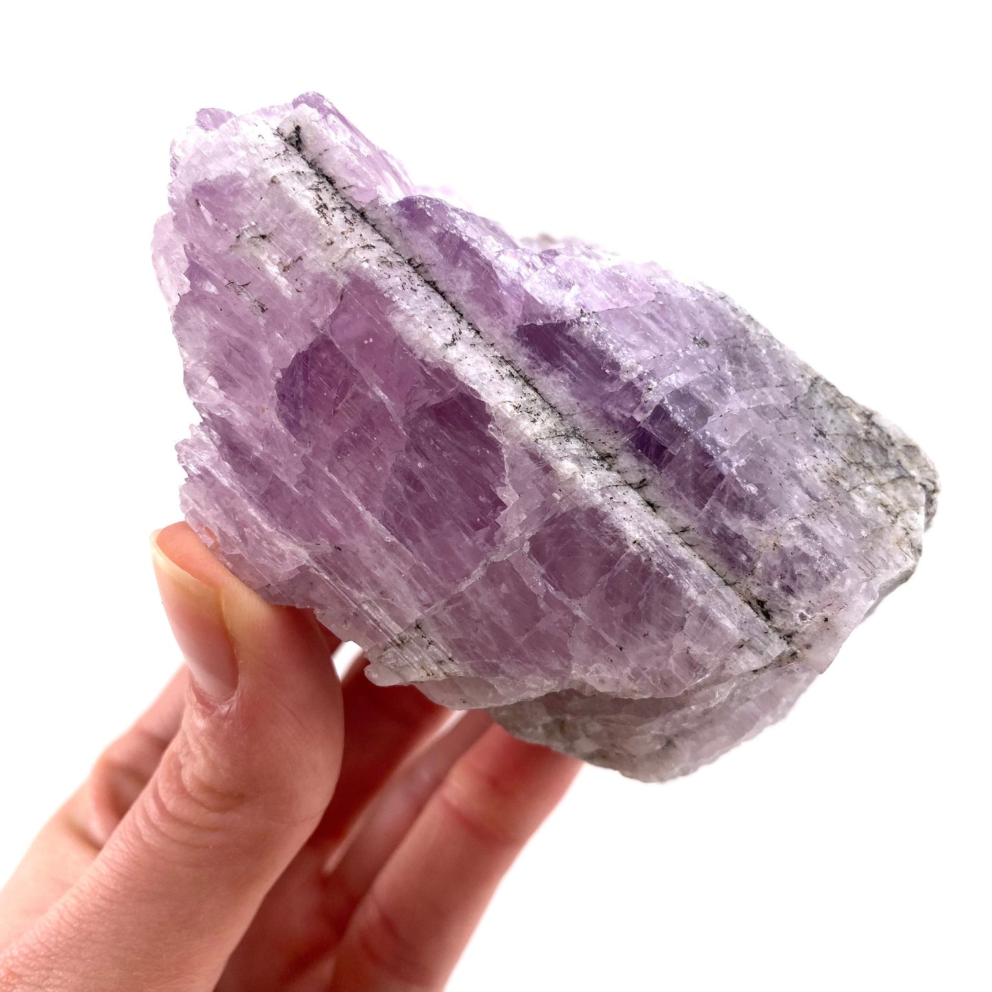 Gemmy Lavender Kunzite (Pakistan), pink kunzite specimen, spodumene, kunzite crystal, raw kunzite, mineral specimen