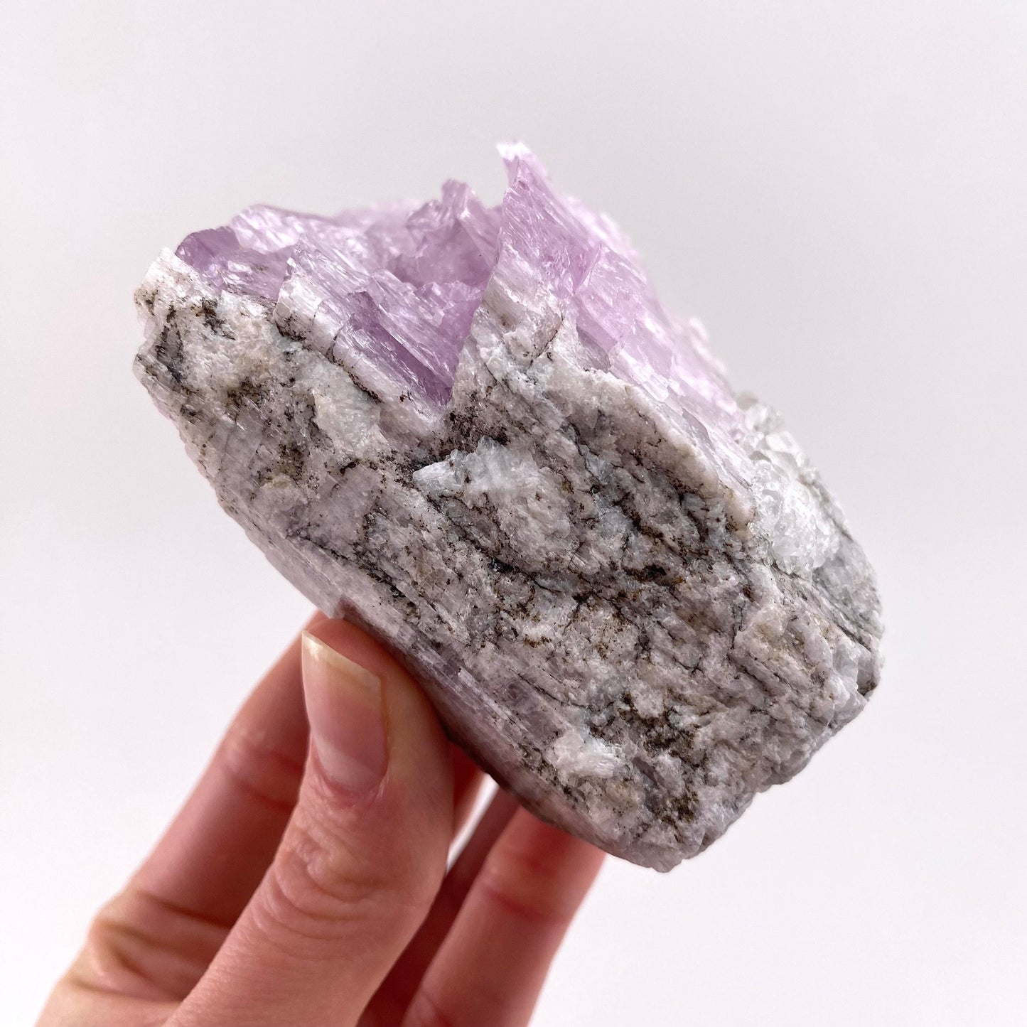 Gemmy Lavender Kunzite (Pakistan), pink kunzite specimen, spodumene, kunzite crystal, raw kunzite, mineral specimen