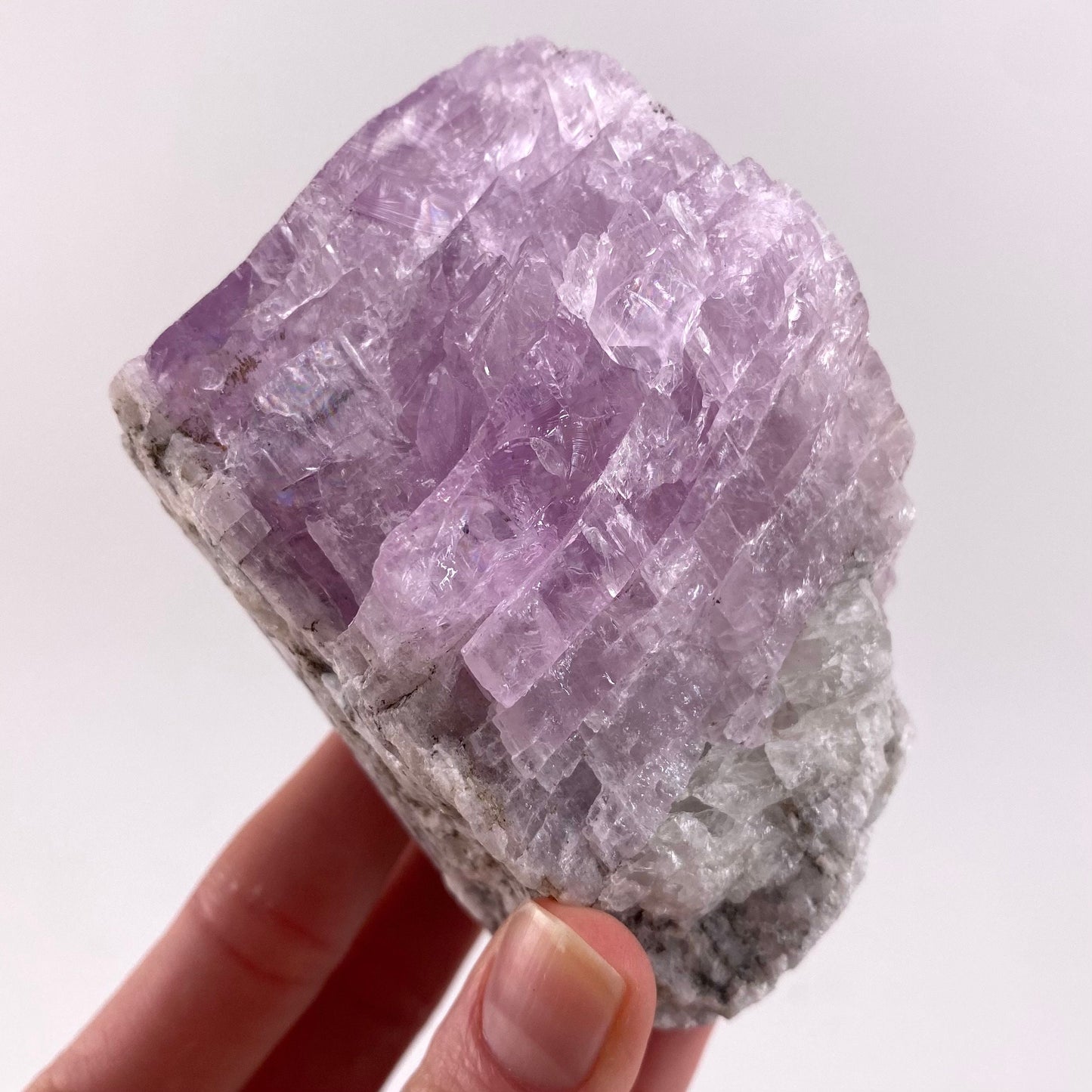 Gemmy Lavender Kunzite (Pakistan), pink kunzite specimen, spodumene, kunzite crystal, raw kunzite, mineral specimen