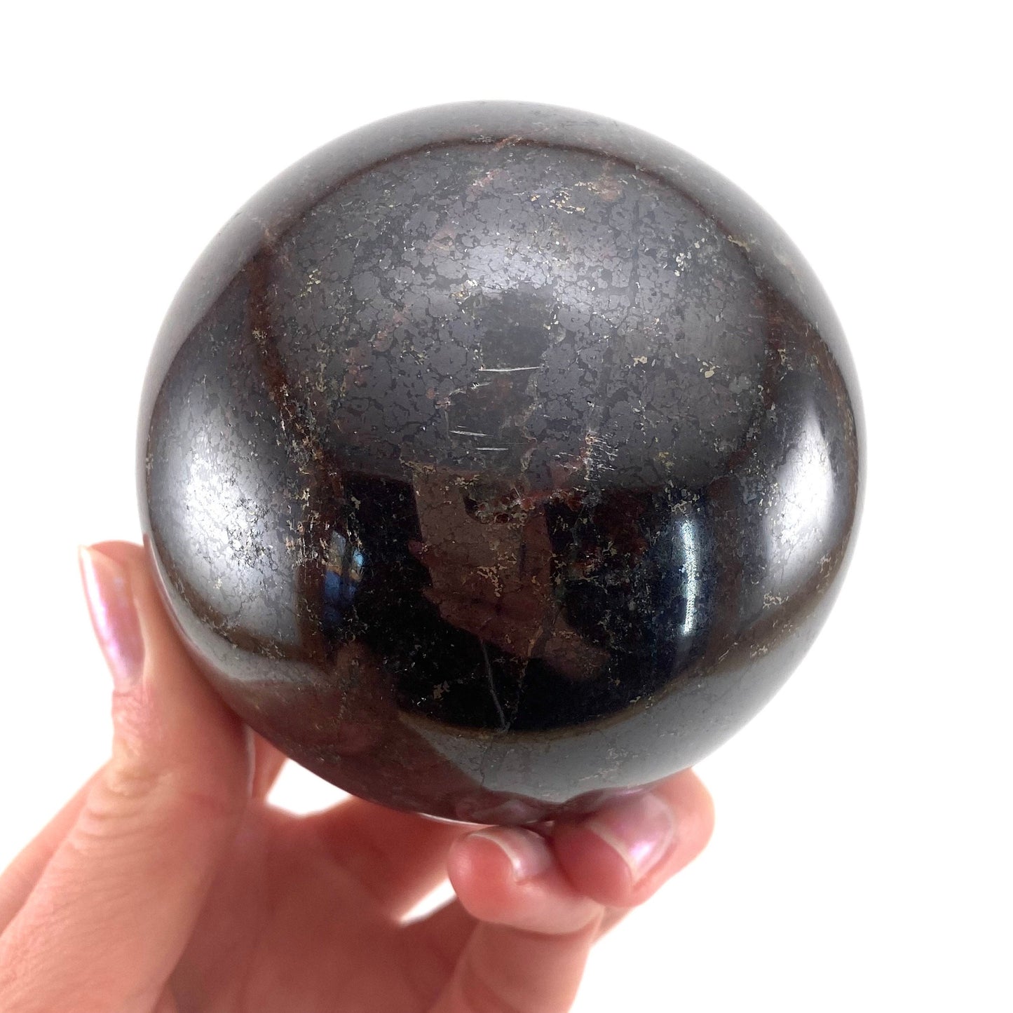 Garnet Sphere, crystal ball, garnet crystal ball, red garnet