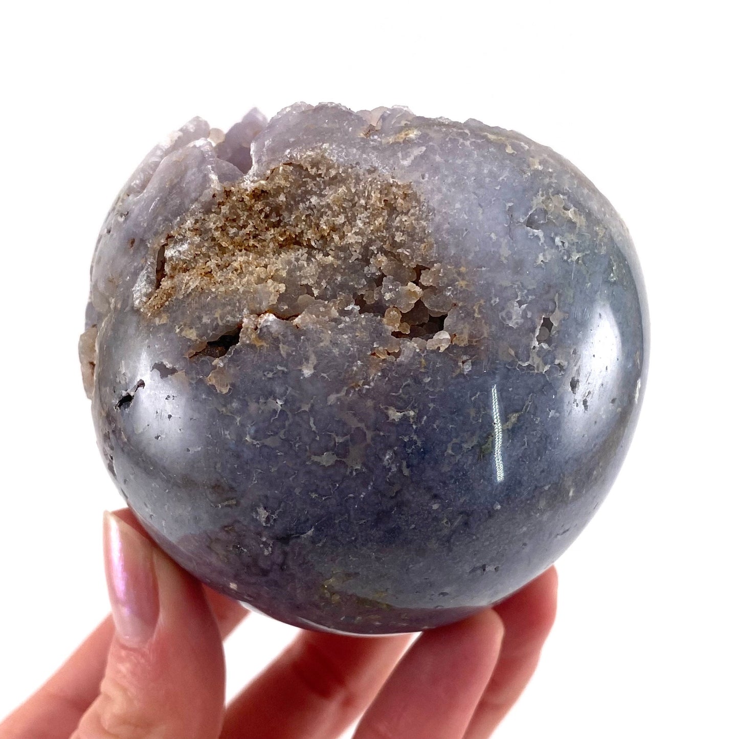 Extra Sparkly Grape Agate Sphere, purple grape agate, grape agate cluster, grape agate specimen