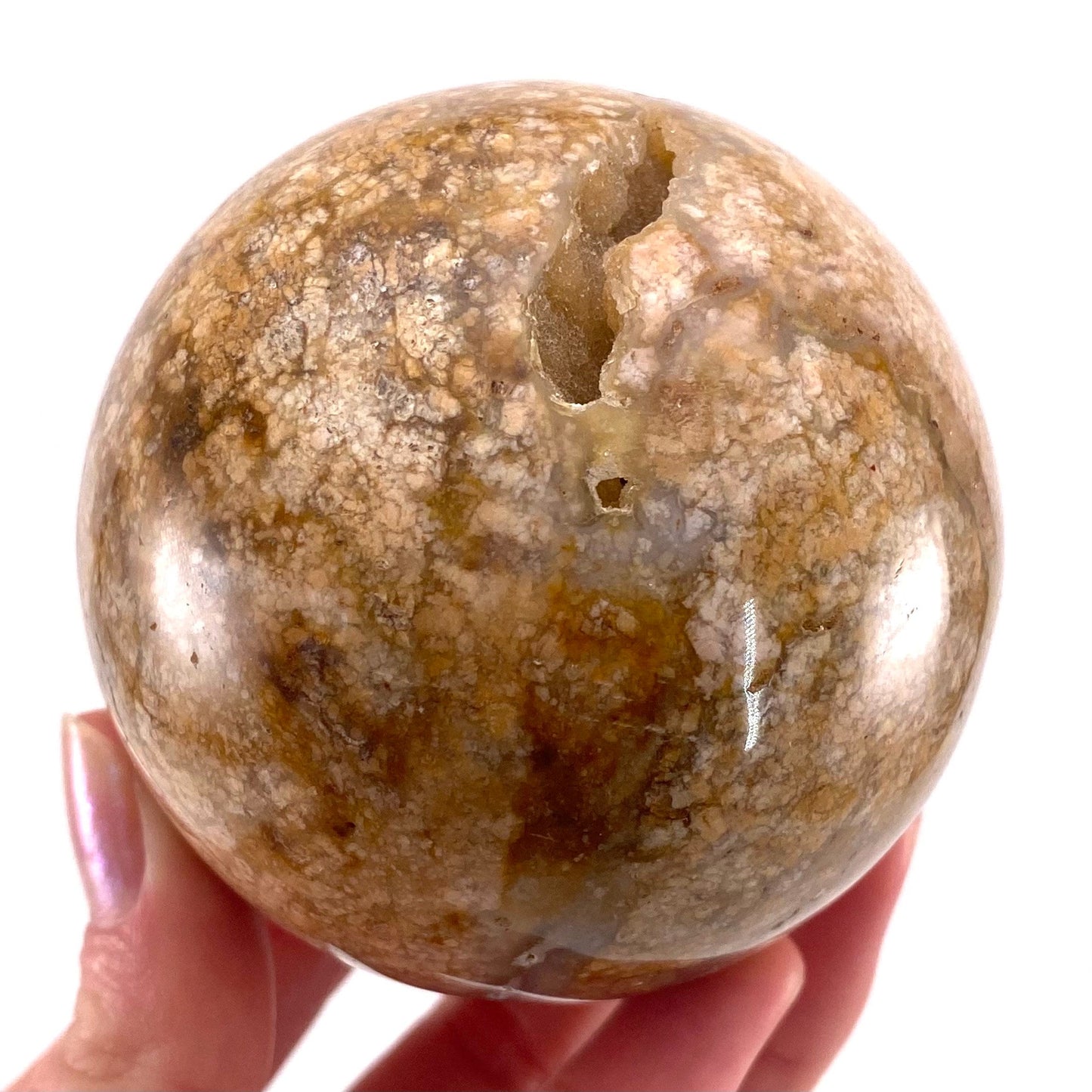 Druzy Cave Jasper sphere, crystal ball, ocean jasper, polished druzy jasper, ocean jasper ball