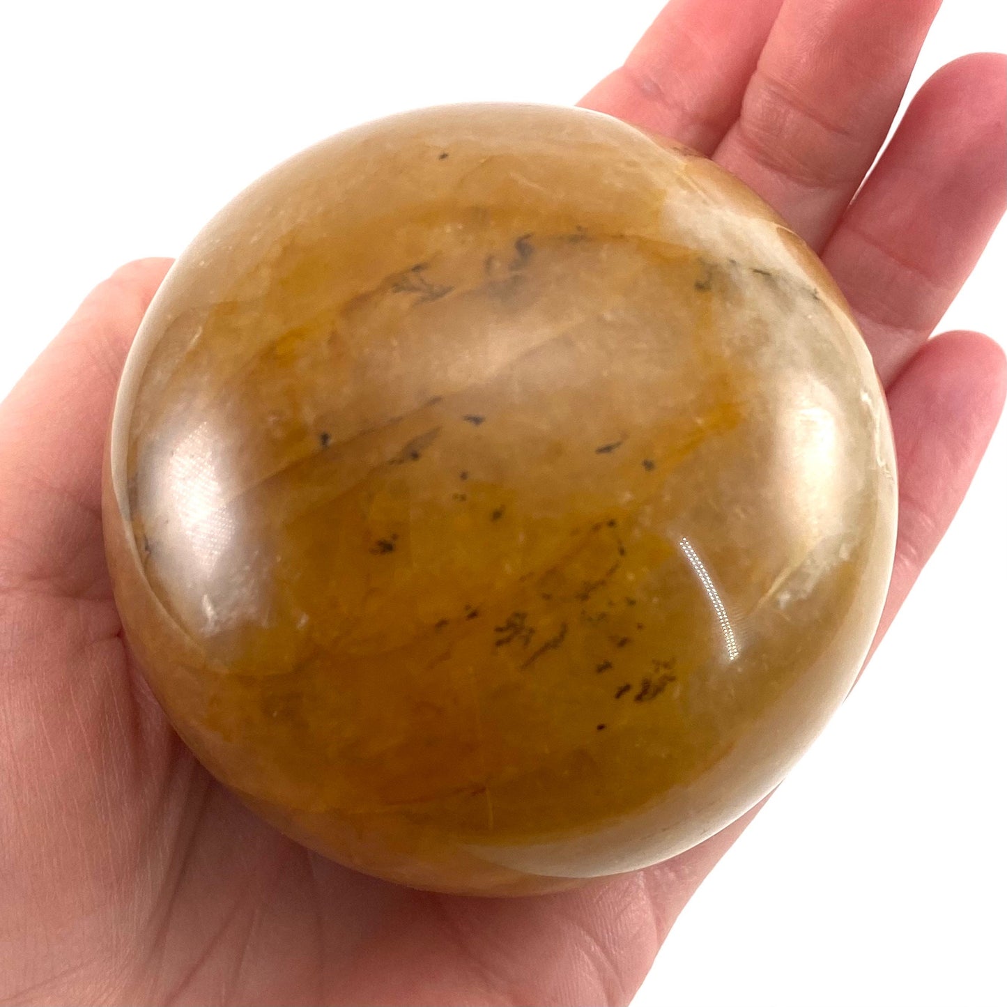 Golden Healer Quartz Sphere, crystal ball, hematoid quartz sphere, yellow Hematoid Quartz, golden healer