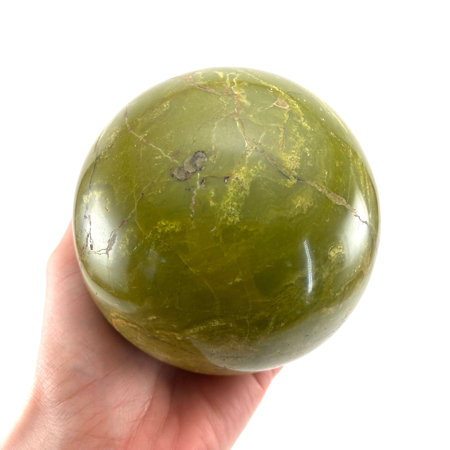 Green Opal Sphere, crystal ball