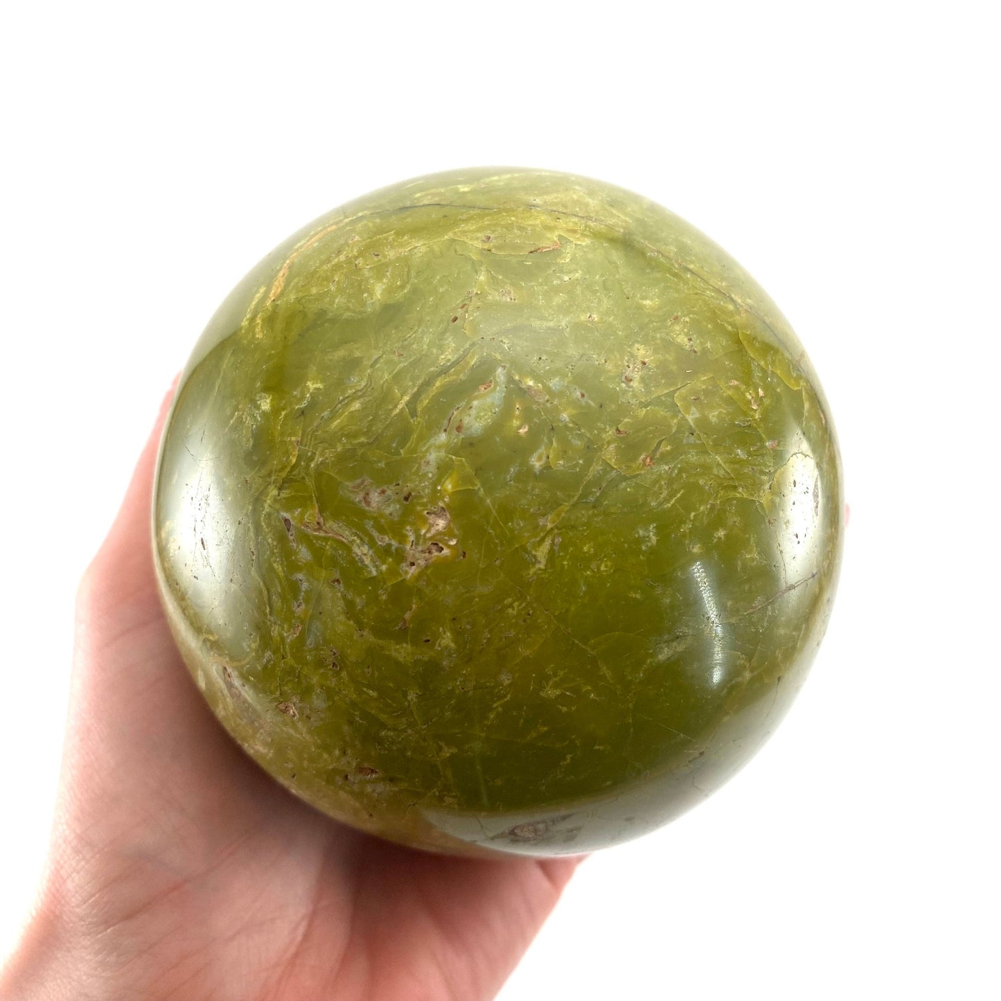 Green Opal Sphere, crystal ball