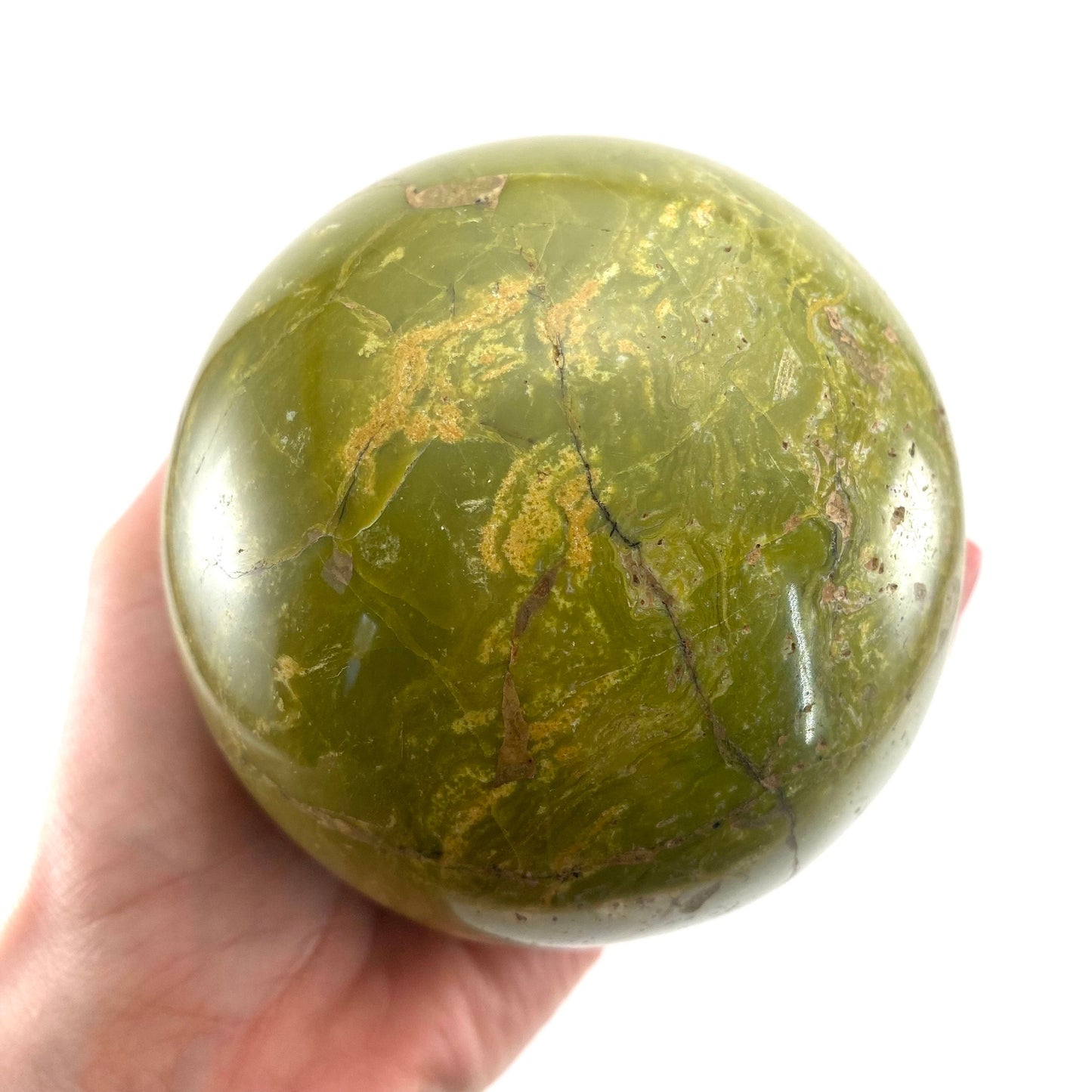 Green Opal Sphere, crystal ball