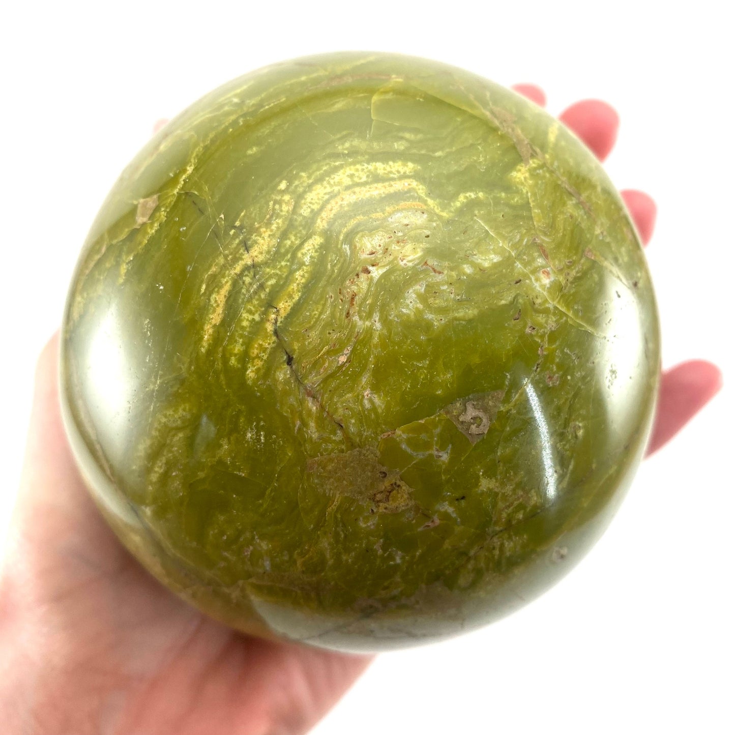 Green Opal Sphere, crystal ball
