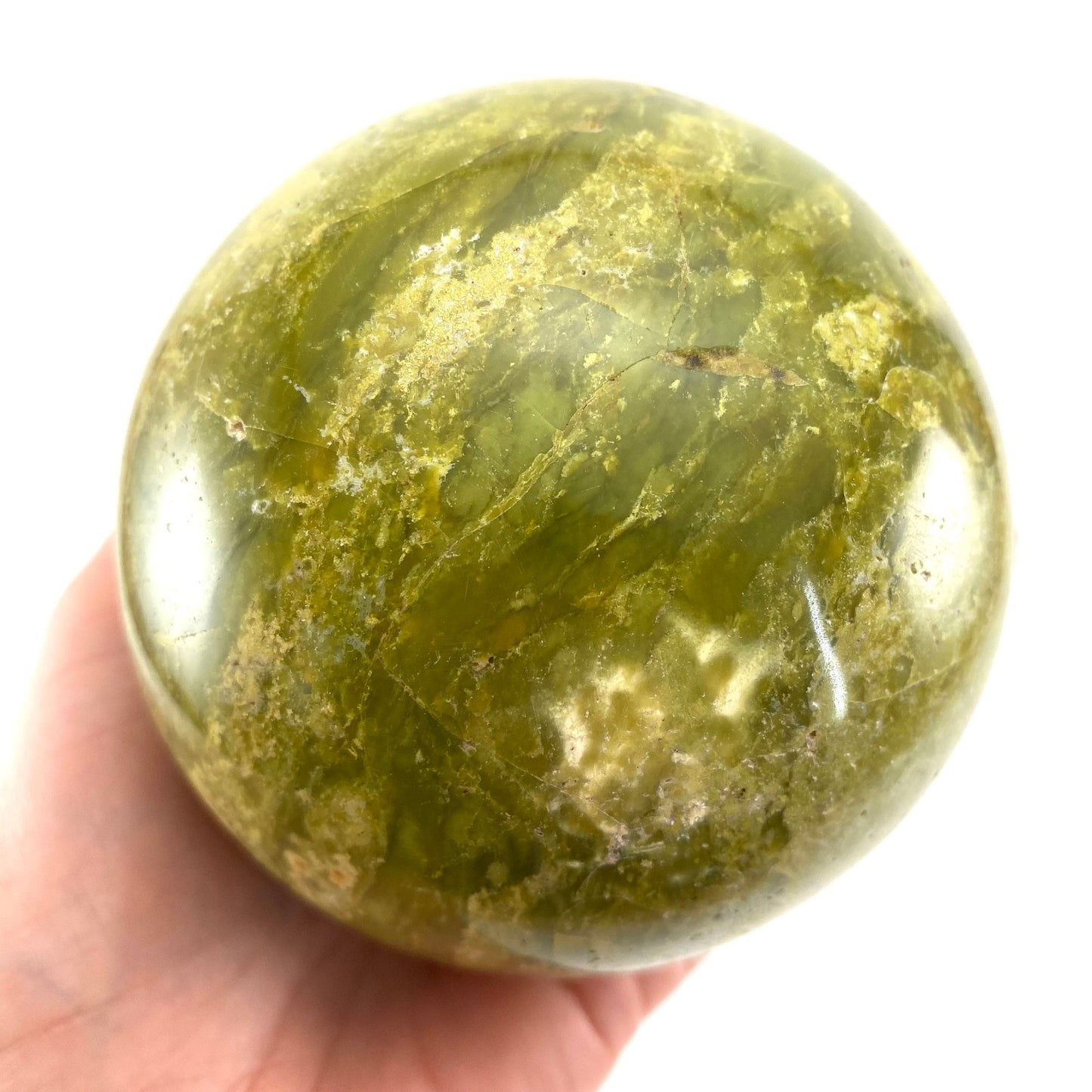 Green Opal Sphere, crystal ball