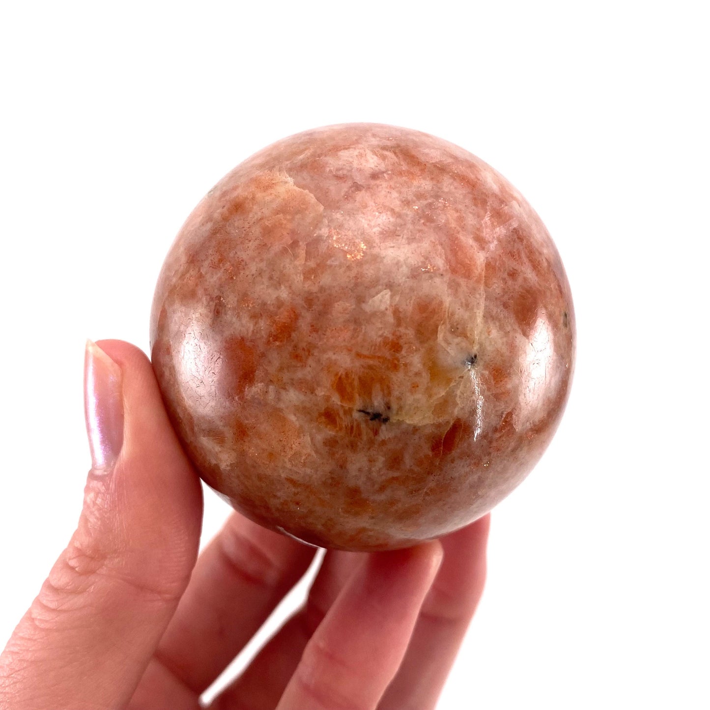 Sunstone Sphere, polished sunstone, sunstone crystal, sunstone ball, crystal ball, crystal sphere