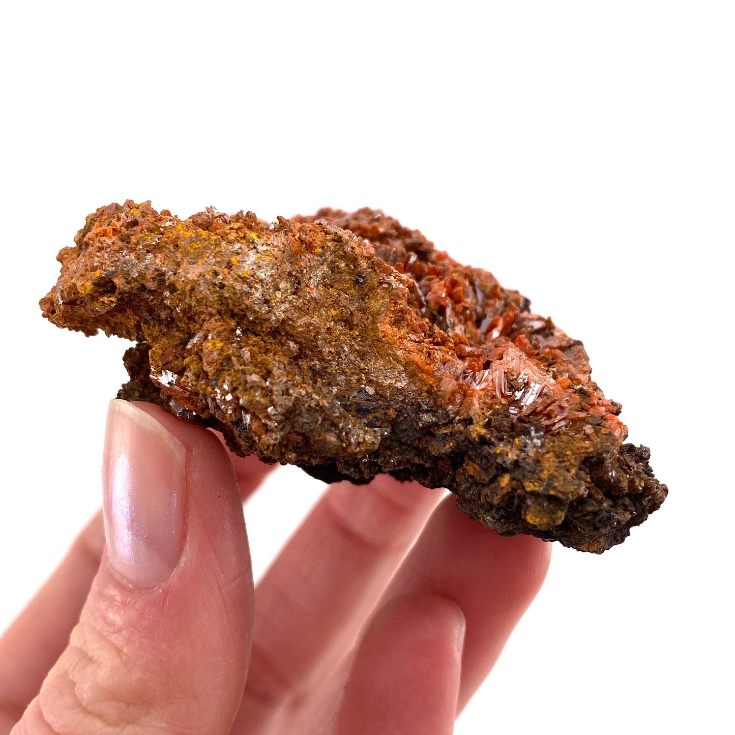 Crocoite Specimen (Australia), raw crocoite, crocoite crystal, orange crocoite, mineral specimen, rare minerals