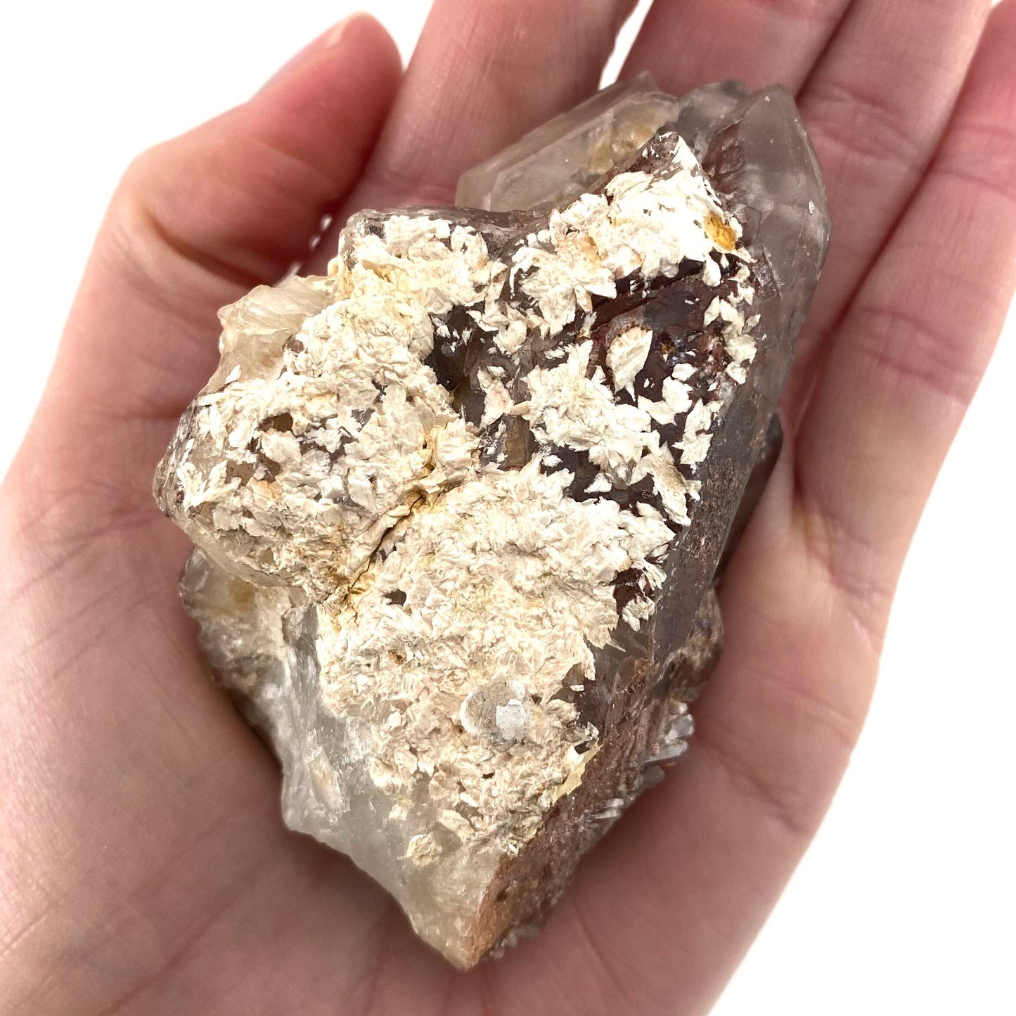 Red Hematite Quartz Cluster (Zimbabwe), quartz crystal, hematite quartz point, red phantom quartz, fire quartz