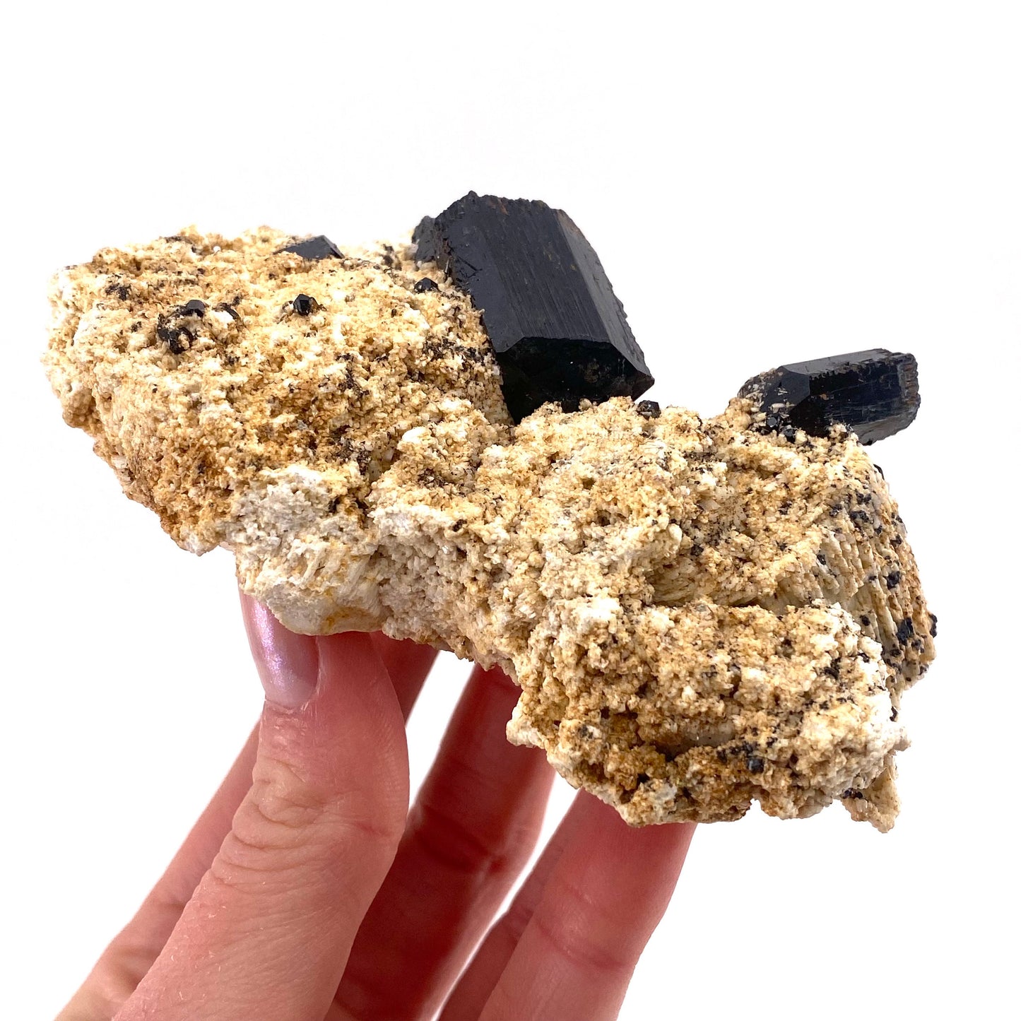 Black tourmaline cluster (Namibia), high grade black tourmaline, tourmaline crystal, black schorl