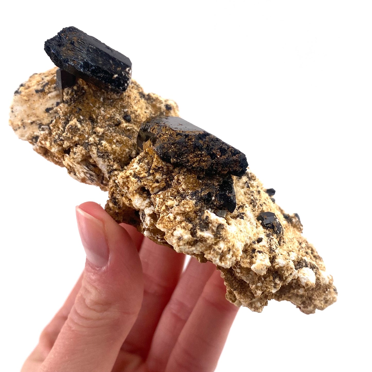 Black tourmaline cluster (Namibia), high grade black tourmaline, tourmaline crystal, black schorl