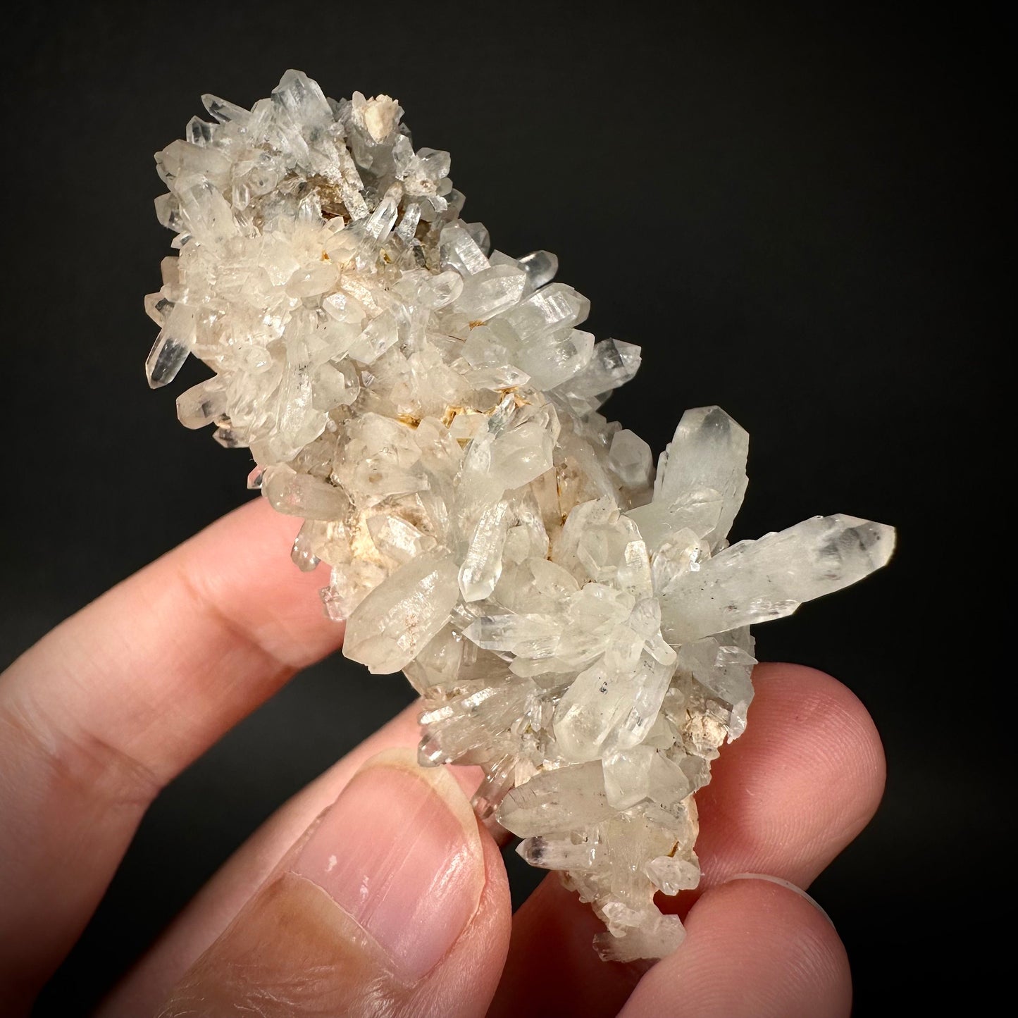 Hyalite Opal & Lattice Quartz on Feldspar (Namibia), UV reactive hyalite opal, smoky quartz crystal, rare minerals, rare crystals