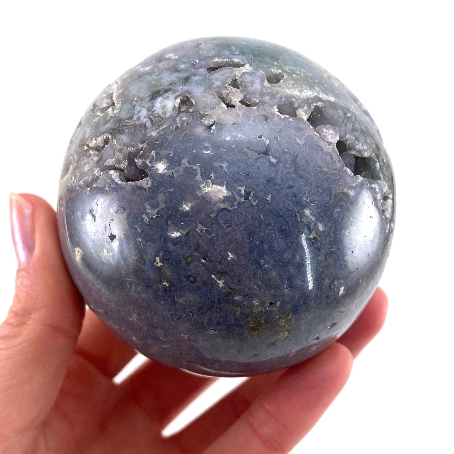 Extra Sparkly Grape Agate Sphere, purple grape agate, grape agate cluster, grape agate specimen