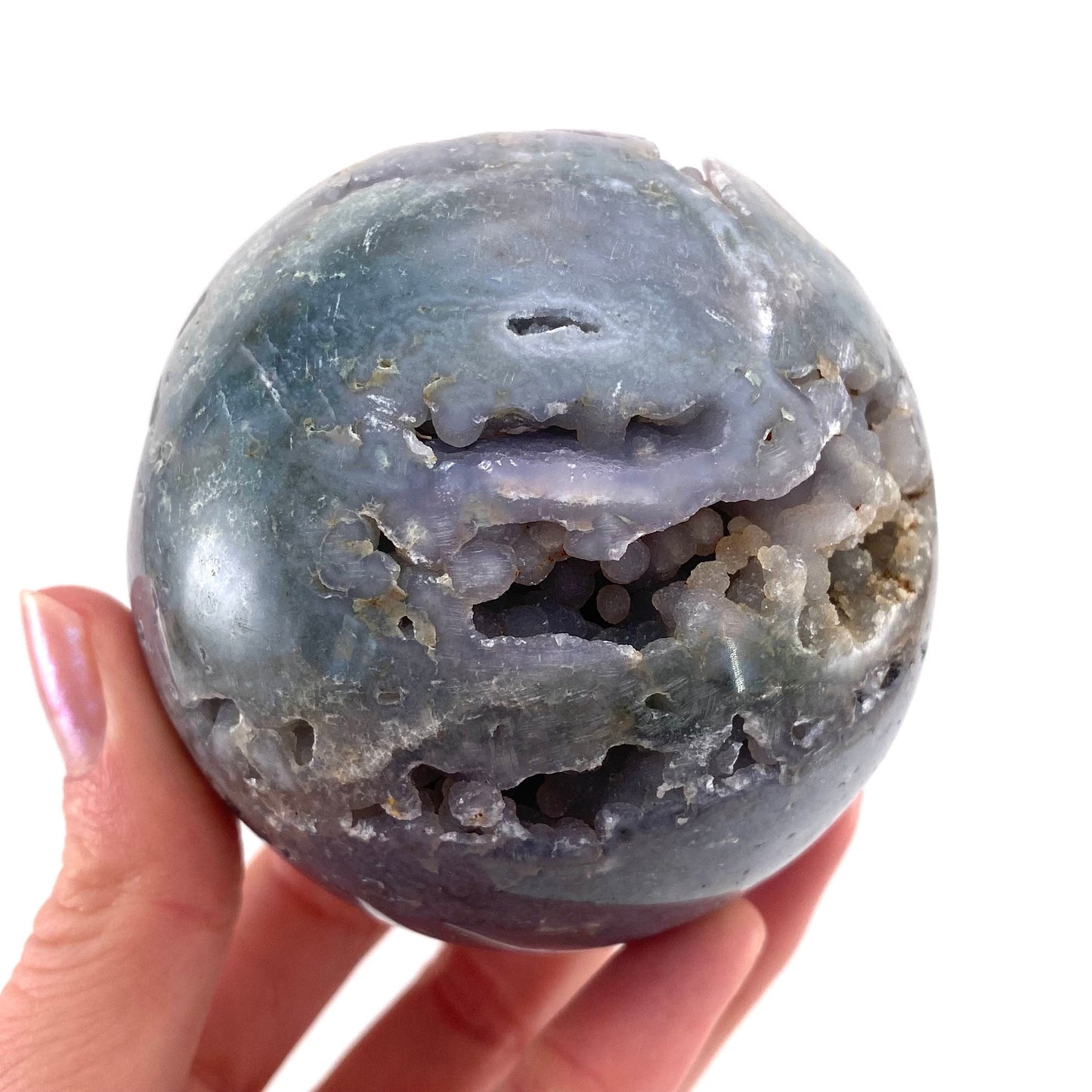 Extra Sparkly Grape Agate Sphere, purple grape agate, grape agate cluster, grape agate specimen