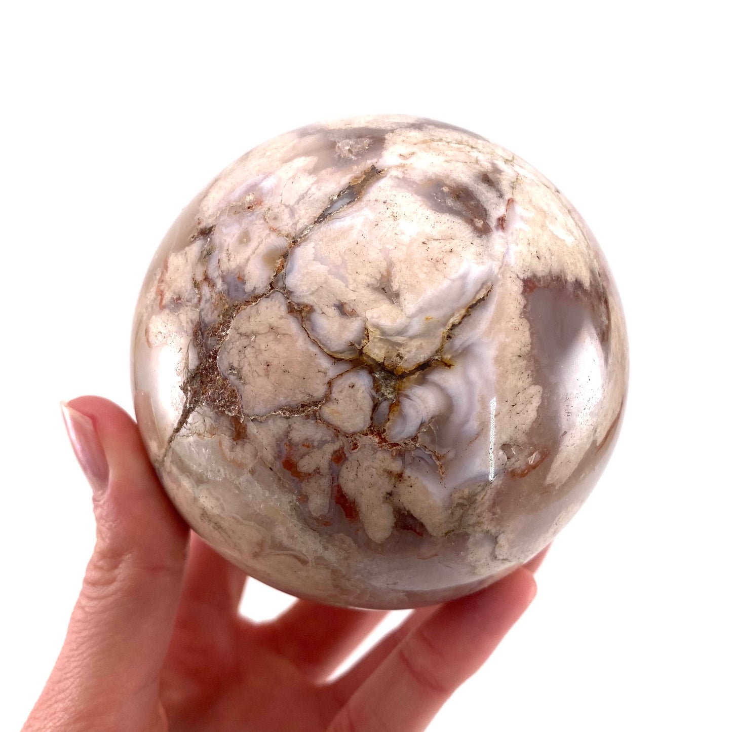 Flower Agate Sphere, crystal ball, agate sphere, flower agate, crystal sphere
