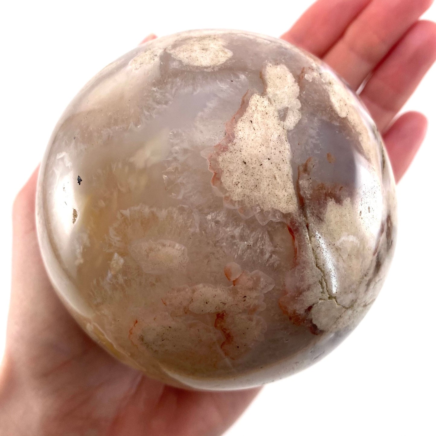 Flower Agate Sphere, crystal ball, agate sphere, flower agate, crystal sphere