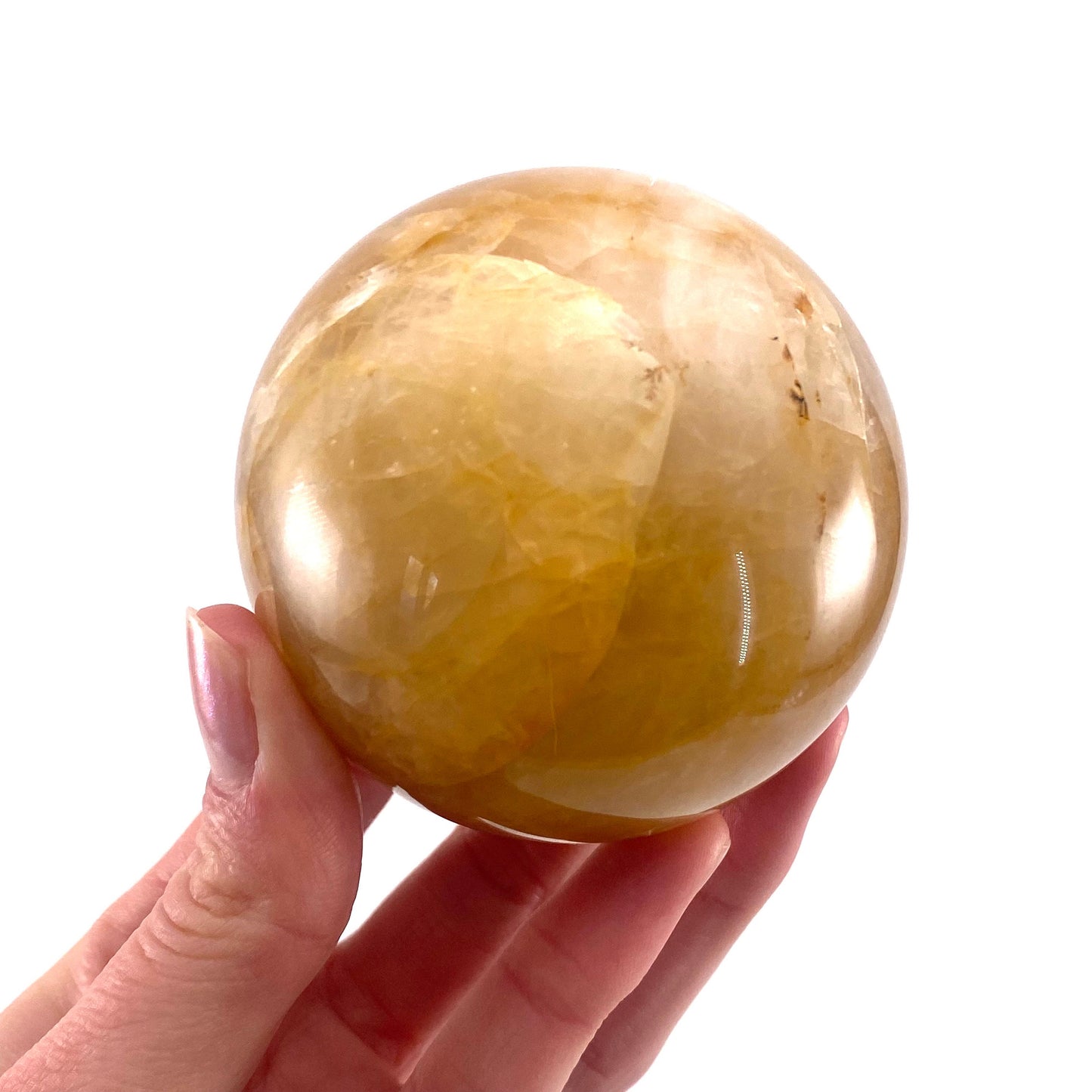 Golden Healer Quartz Sphere, crystal ball, hematoid quartz sphere, yellow Hematoid Quartz, golden healer