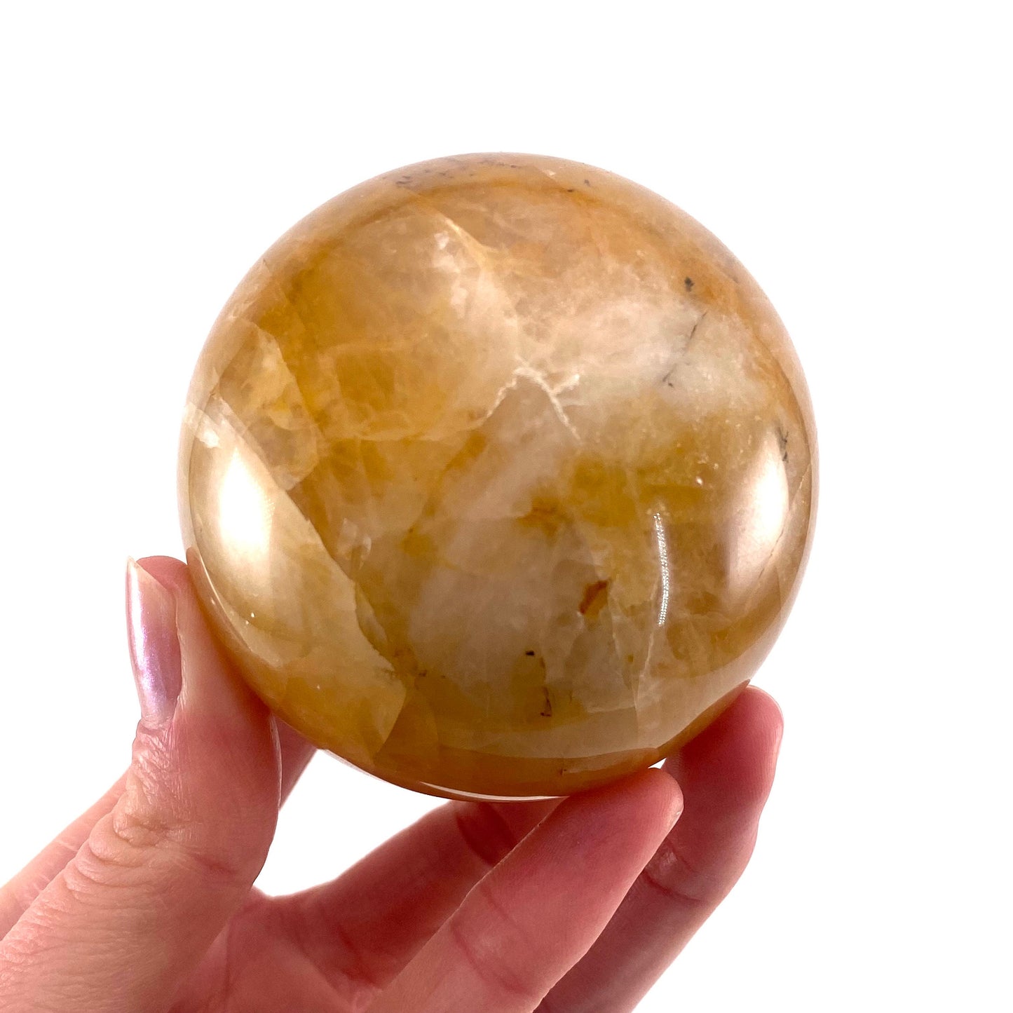 Golden Healer Quartz Sphere, crystal ball, hematoid quartz sphere, yellow Hematoid Quartz, golden healer