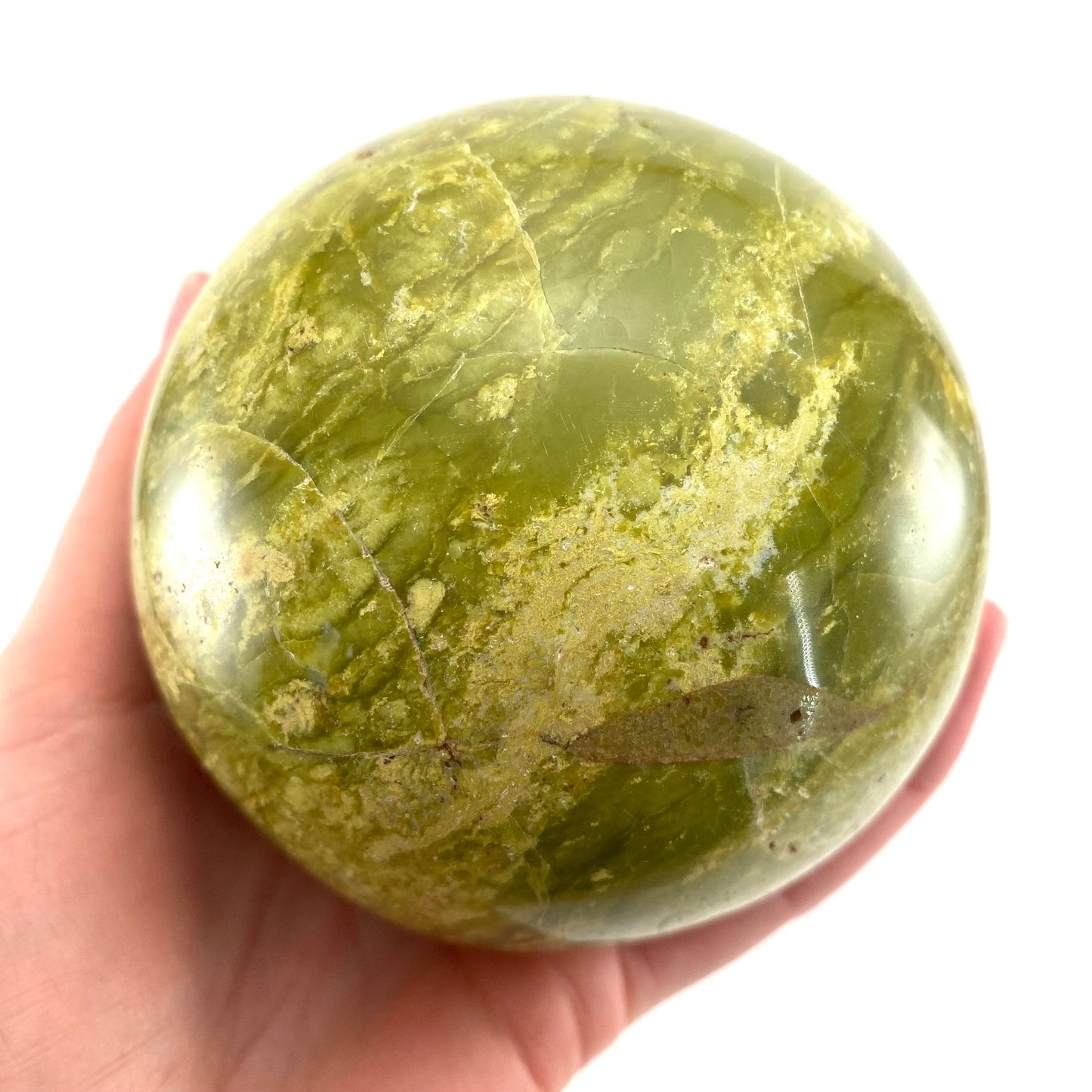 Green Opal Sphere, crystal ball