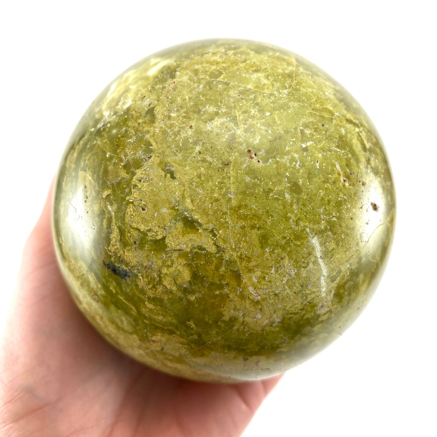 Green Opal Sphere, crystal ball