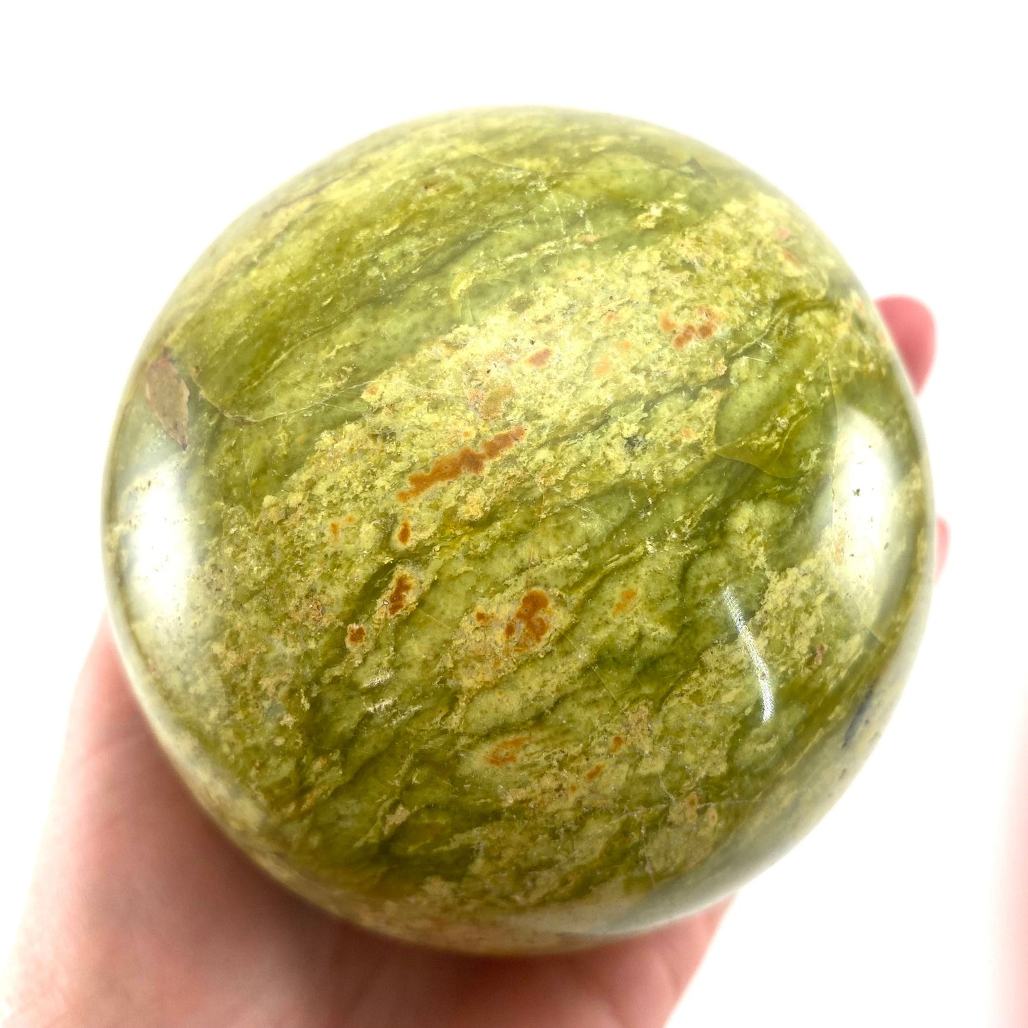 Green Opal Sphere, crystal ball