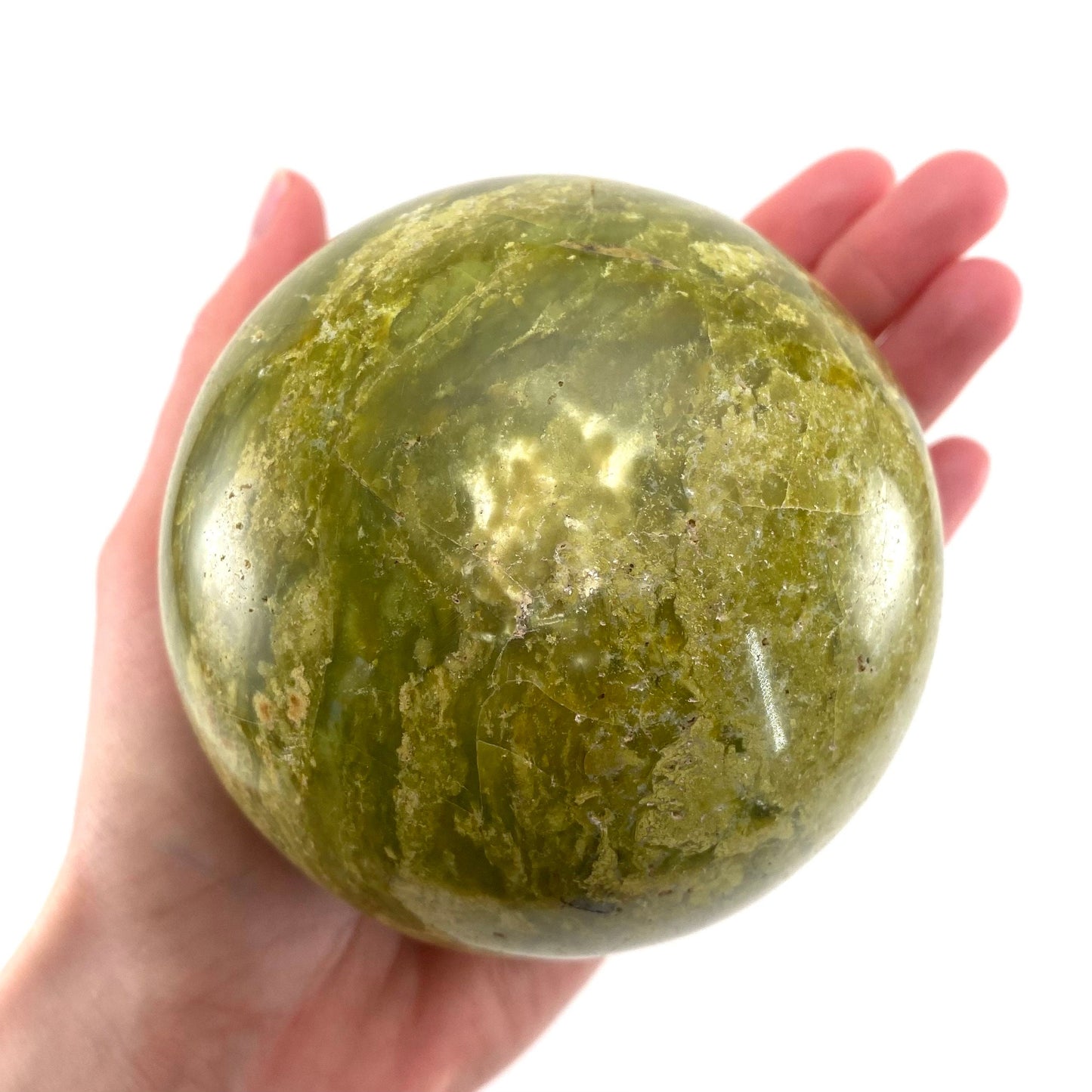 Green Opal Sphere, crystal ball
