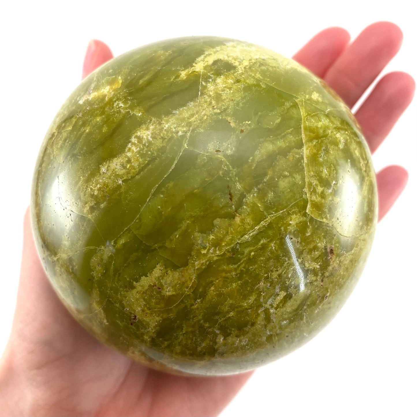 Green Opal Sphere, crystal ball
