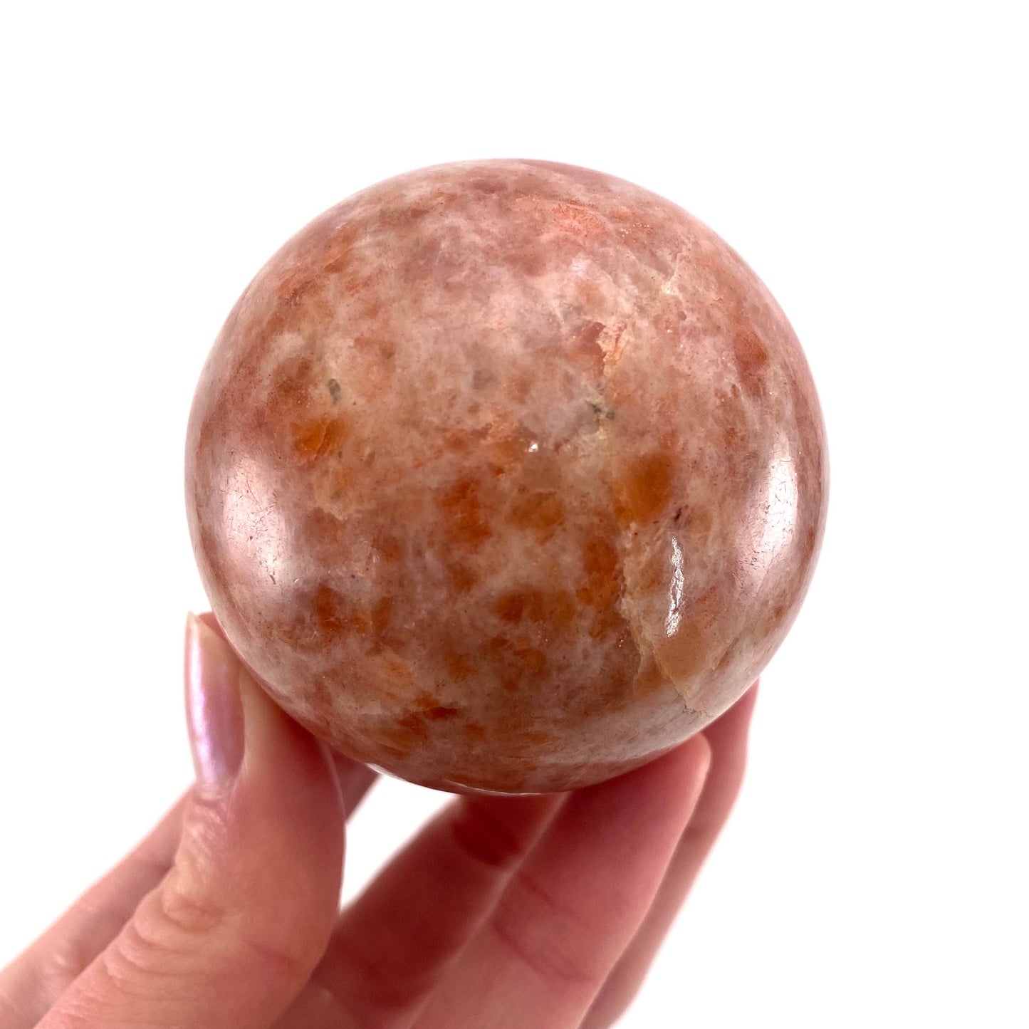 Sunstone Sphere, polished sunstone, sunstone crystal, sunstone ball, crystal ball, crystal sphere