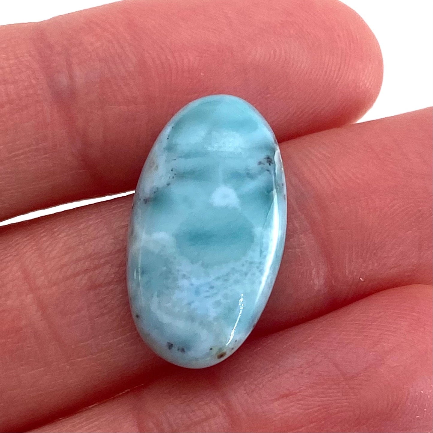 Larimar Cabochon, blue larimar cabochon, gemstone cabochon, larimar crystal, larimar cab, polished larimar