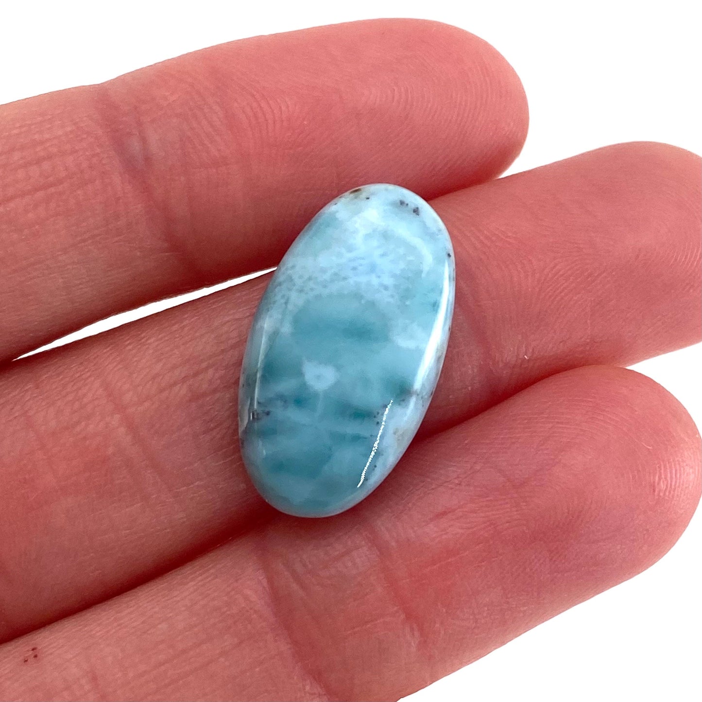 Larimar Cabochon, blue larimar cabochon, gemstone cabochon, larimar crystal, larimar cab, polished larimar