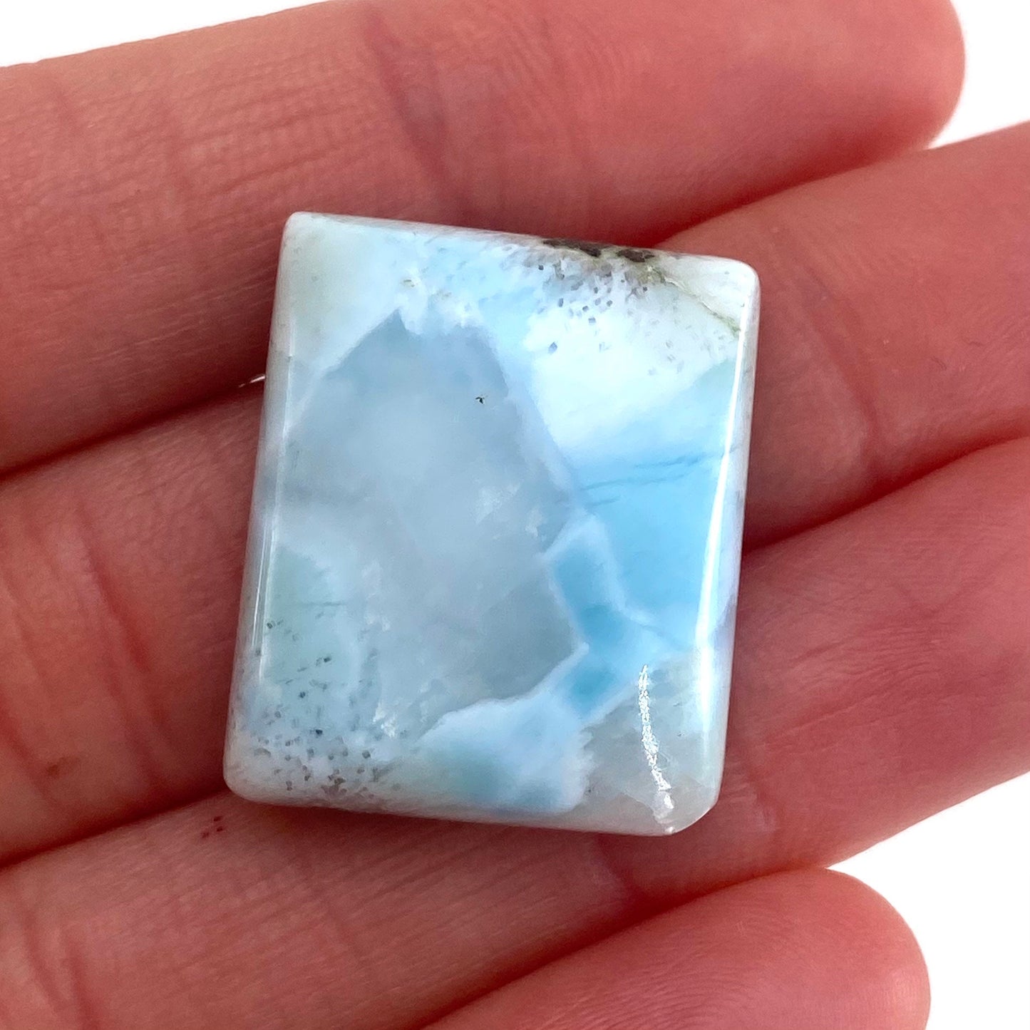 Larimar Cabochon, blue larimar cabochon, gemstone cabochon, larimar crystal, larimar cab, polished larimar