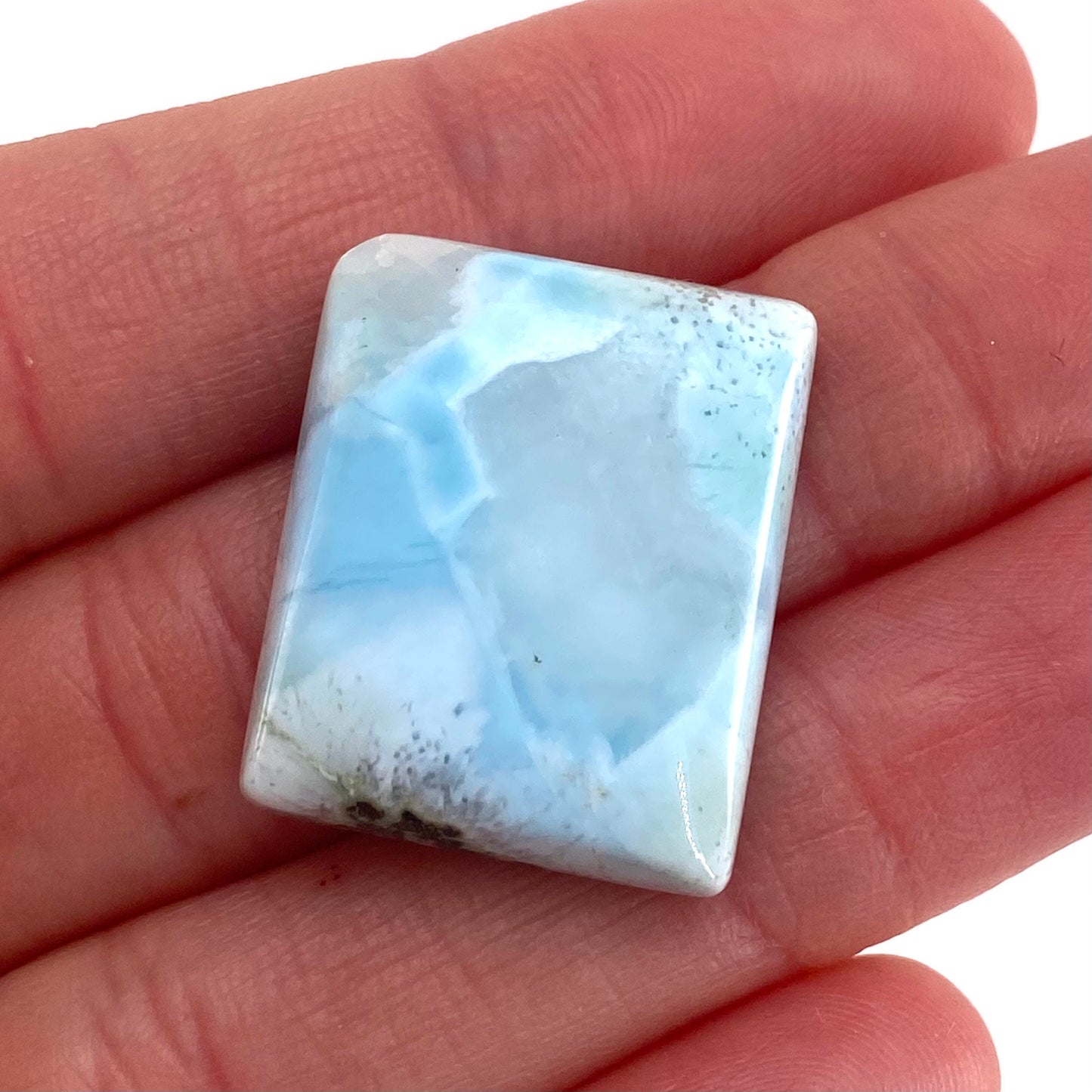 Larimar Cabochon, blue larimar cabochon, gemstone cabochon, larimar crystal, larimar cab, polished larimar