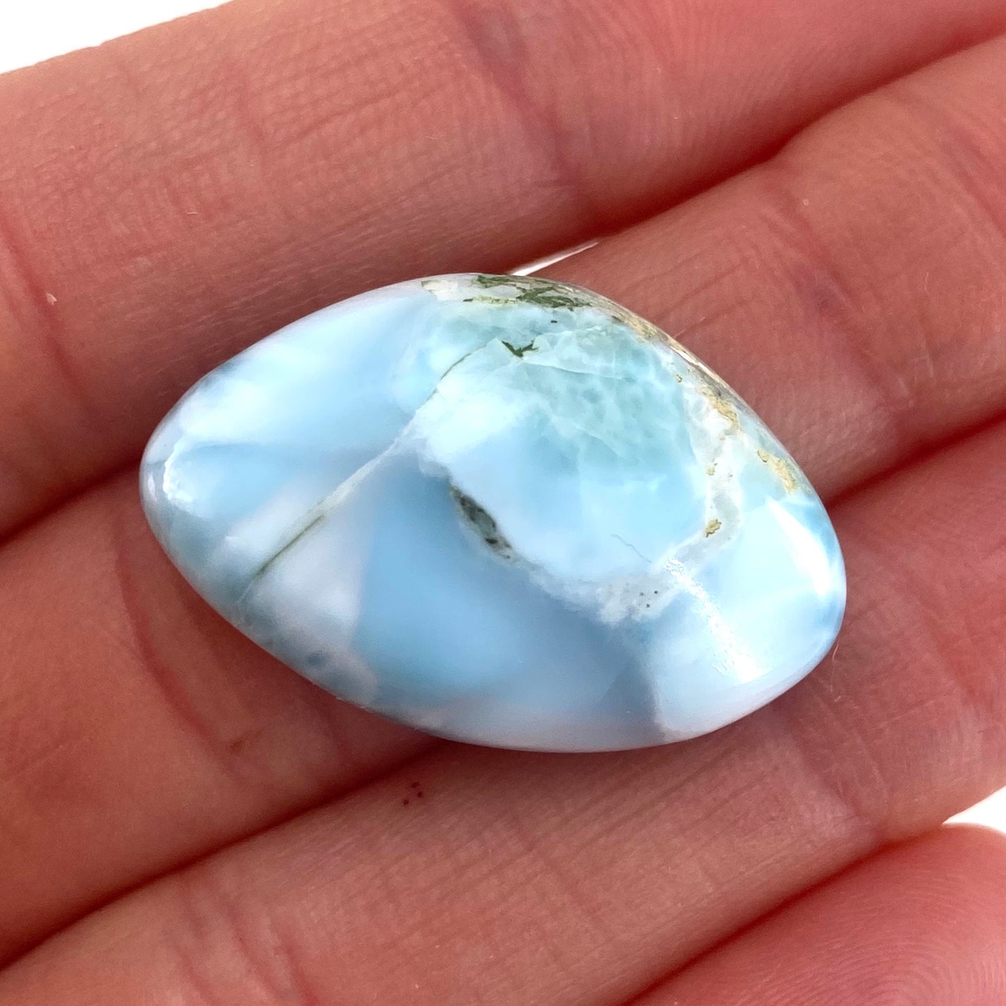 Larimar Cabochon, blue larimar cabochon, gemstone cabochon, larimar crystal, larimar cab, polished larimar