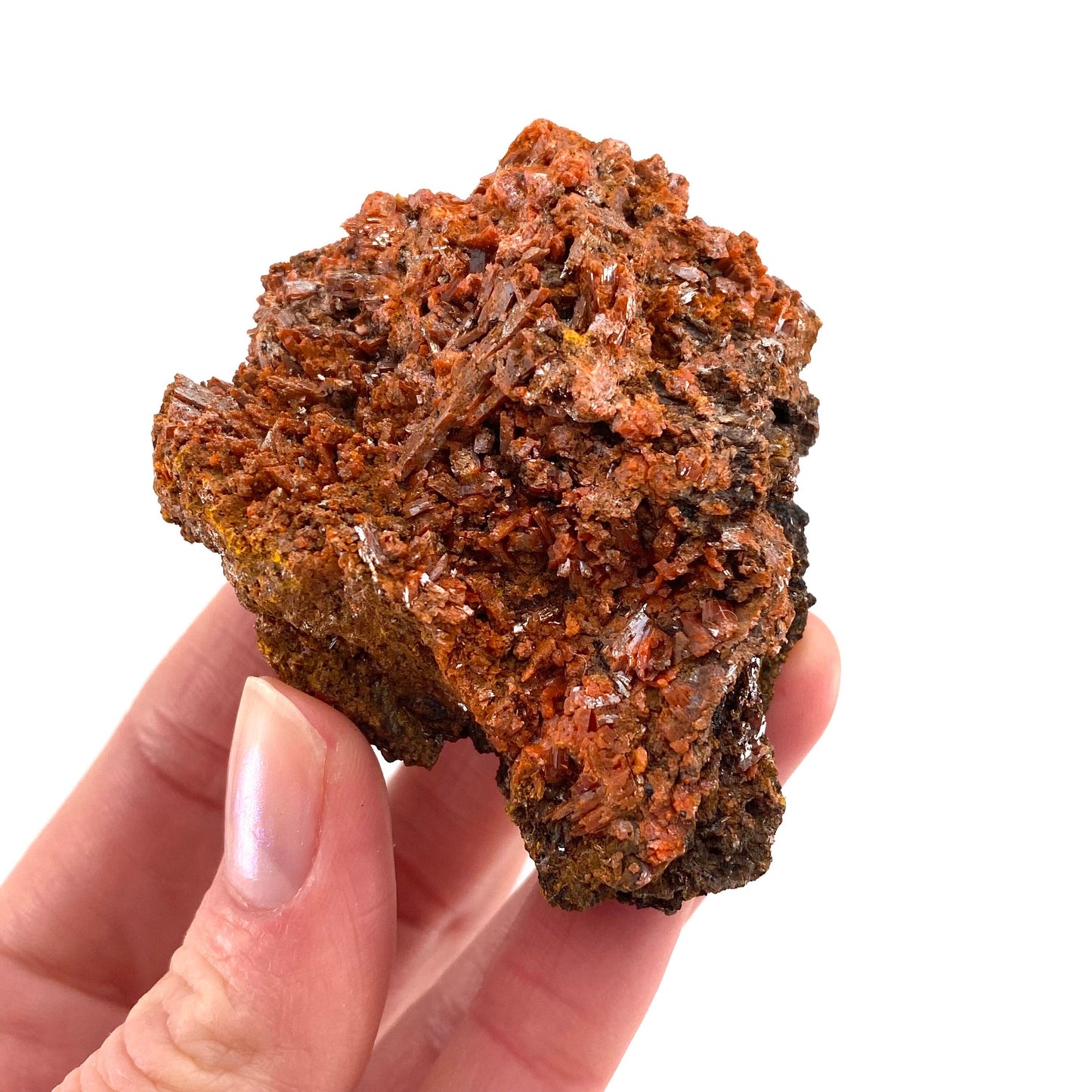 Crocoite Specimen (Australia), raw crocoite, crocoite crystal, orange crocoite, mineral specimen, rare minerals
