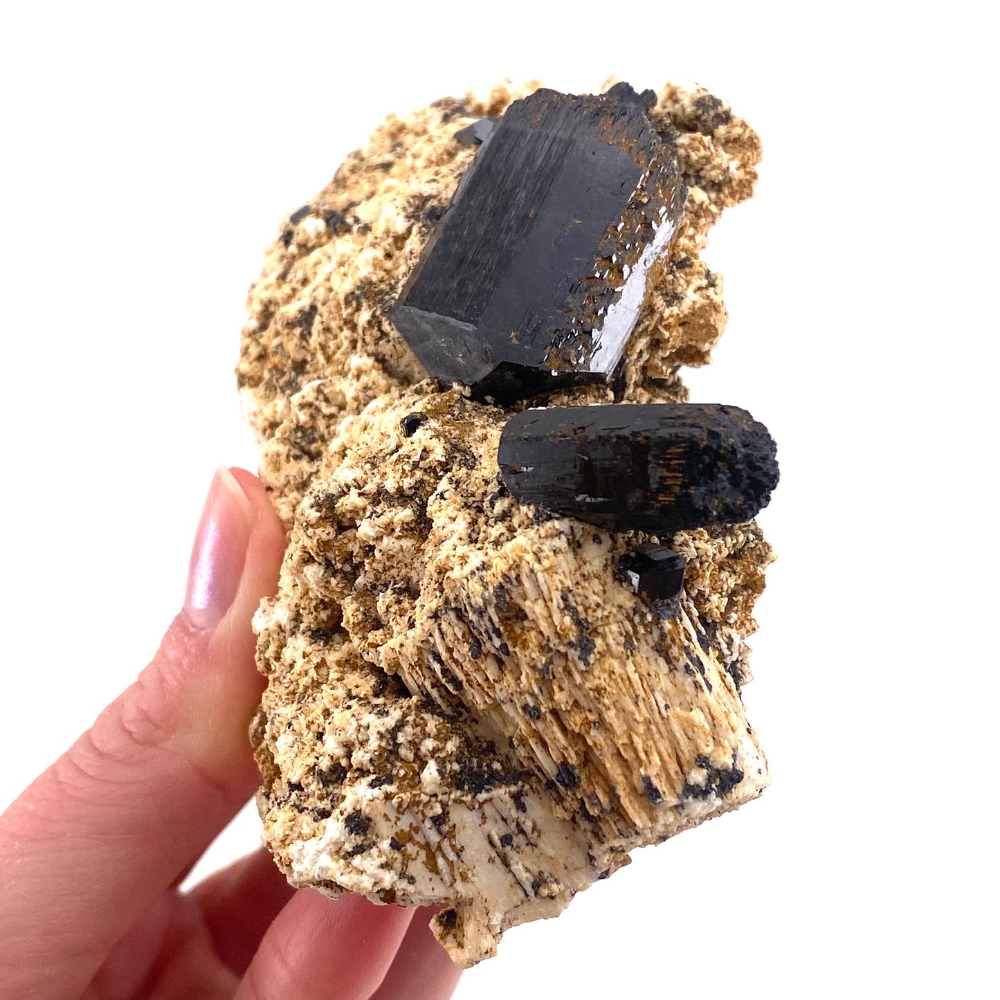 Black tourmaline cluster (Namibia), high grade black tourmaline, tourmaline crystal, black schorl